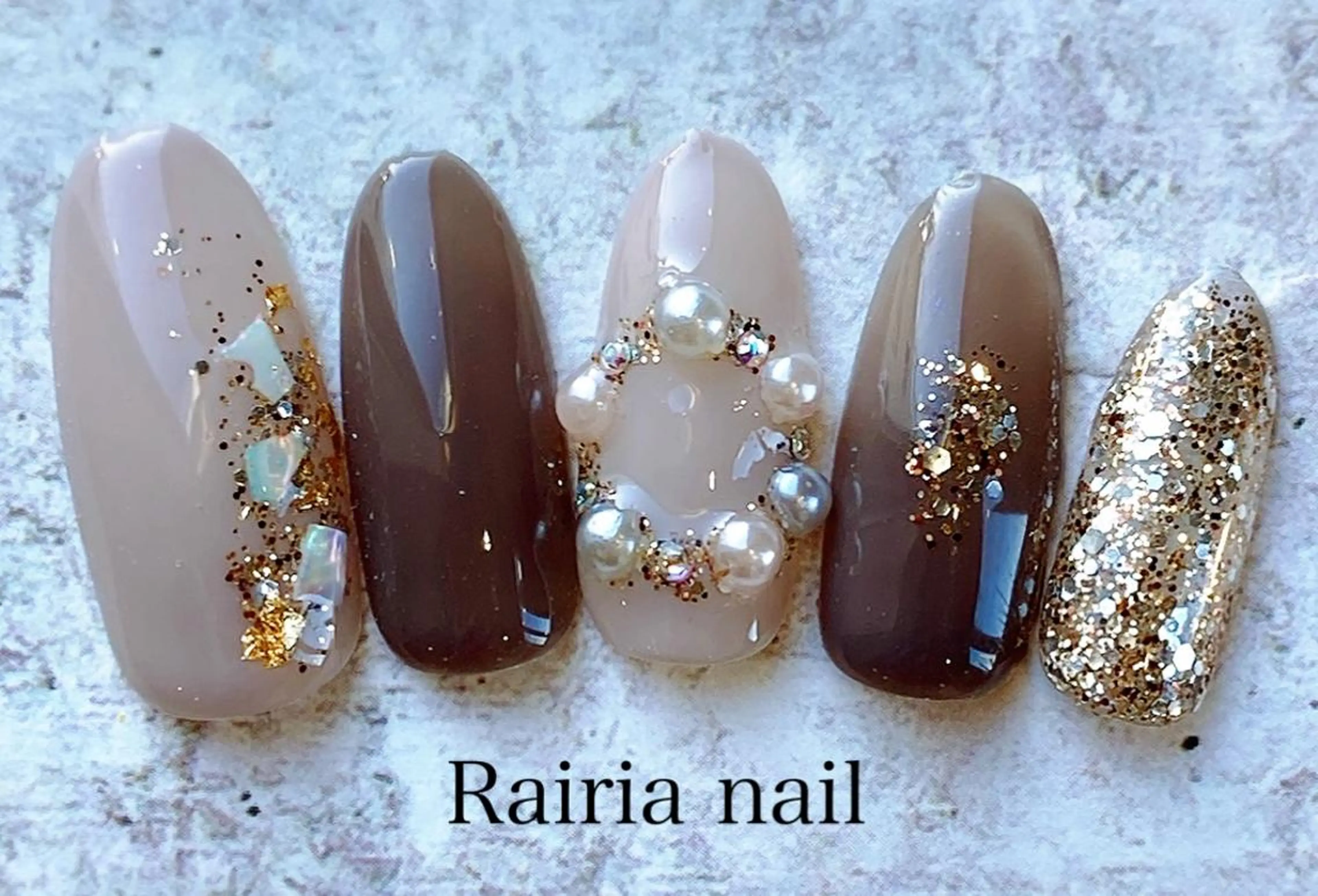 ネイル アートネイル ジェルネイル パラジェル 冬ネイル Rairia nail本八幡店のネイルデザイン