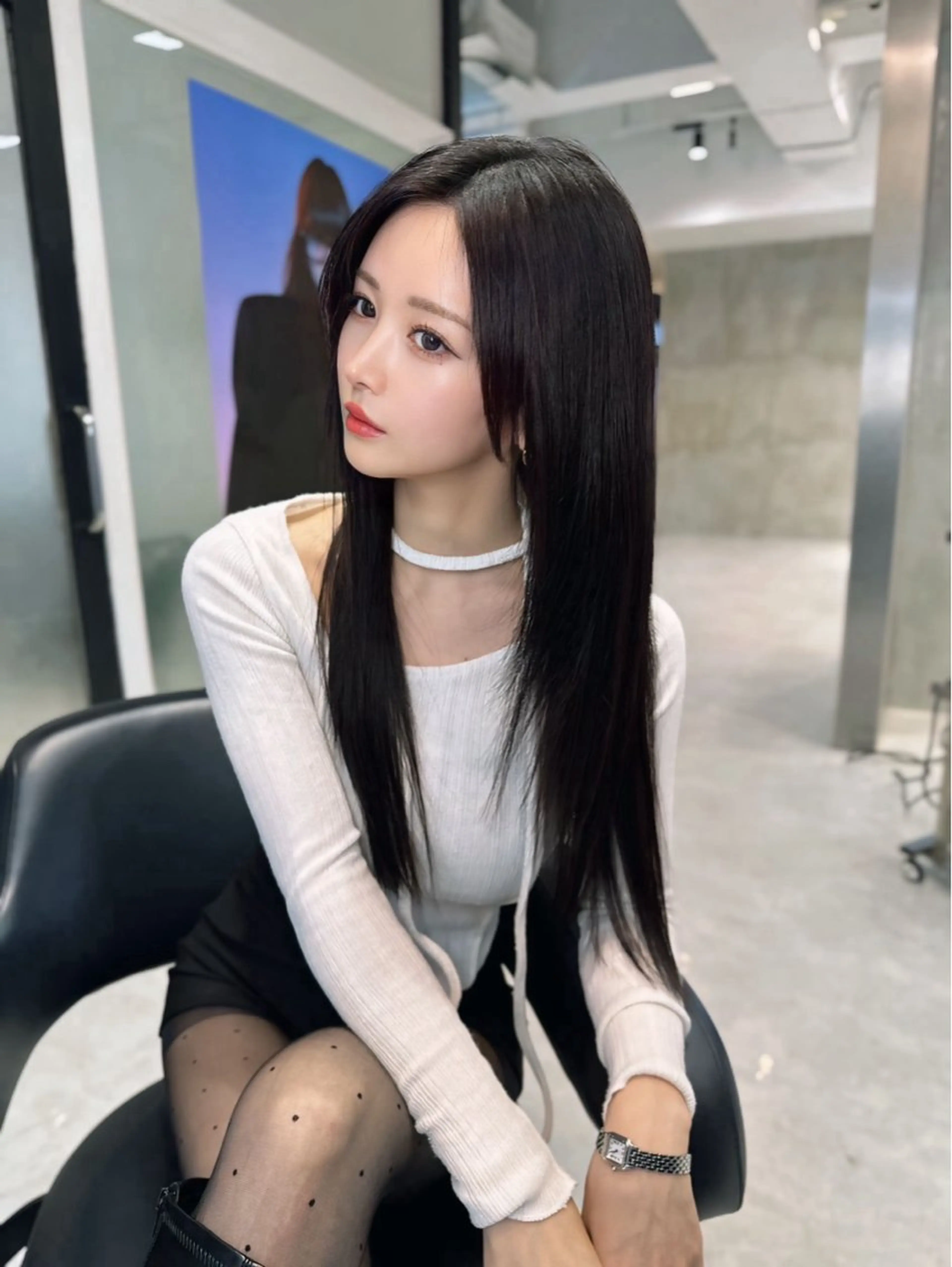 ロング カラー カット ヘアカラー トリートメント 韓国レイヤー 似合わせカラーのヘアスタイル