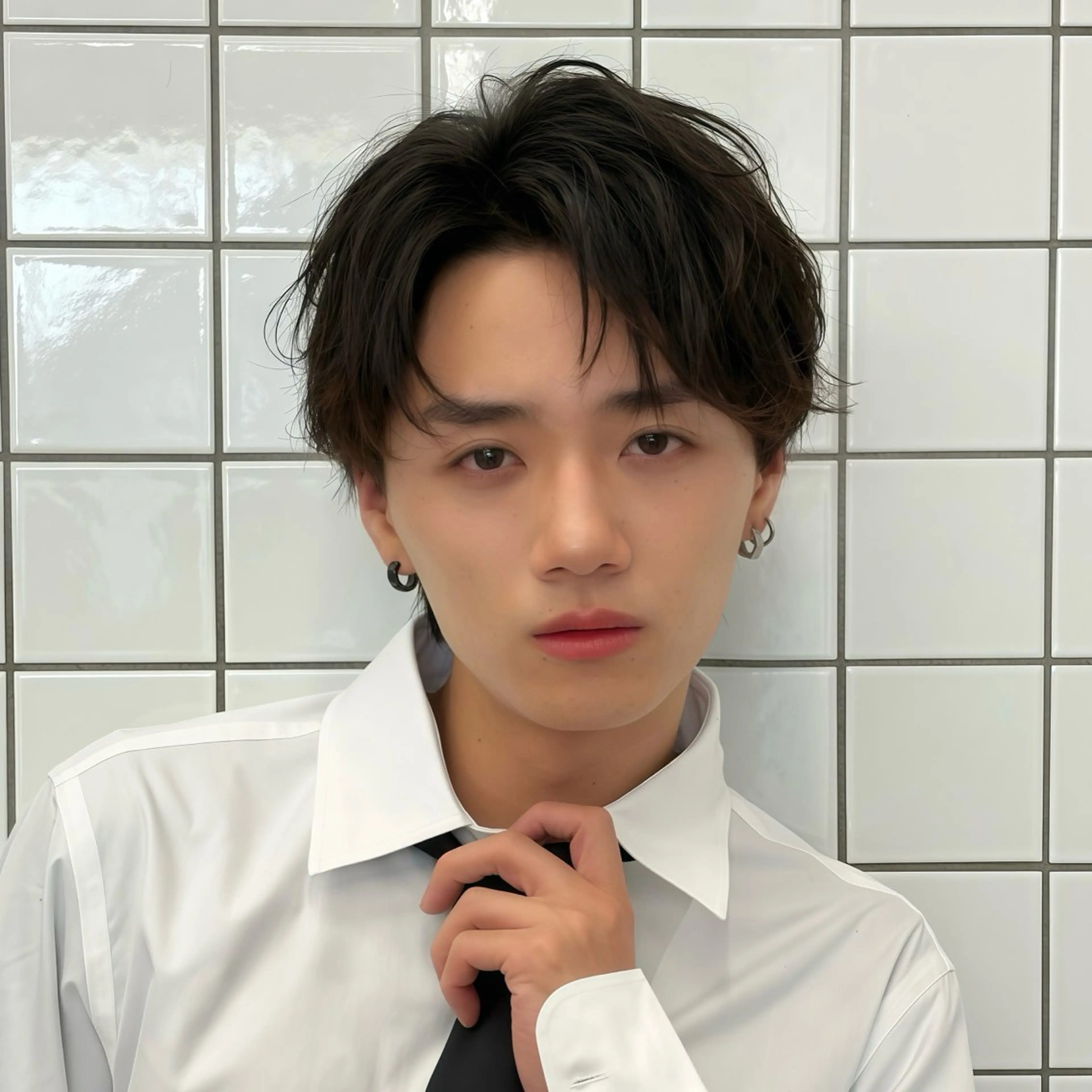 ショート カラー パーマ メンズ センターパート マッシュ カット トリートメント ヘッドスパ メンズ支持No.1 🔥/パーマ/鈴汰郎のヘアスタイル