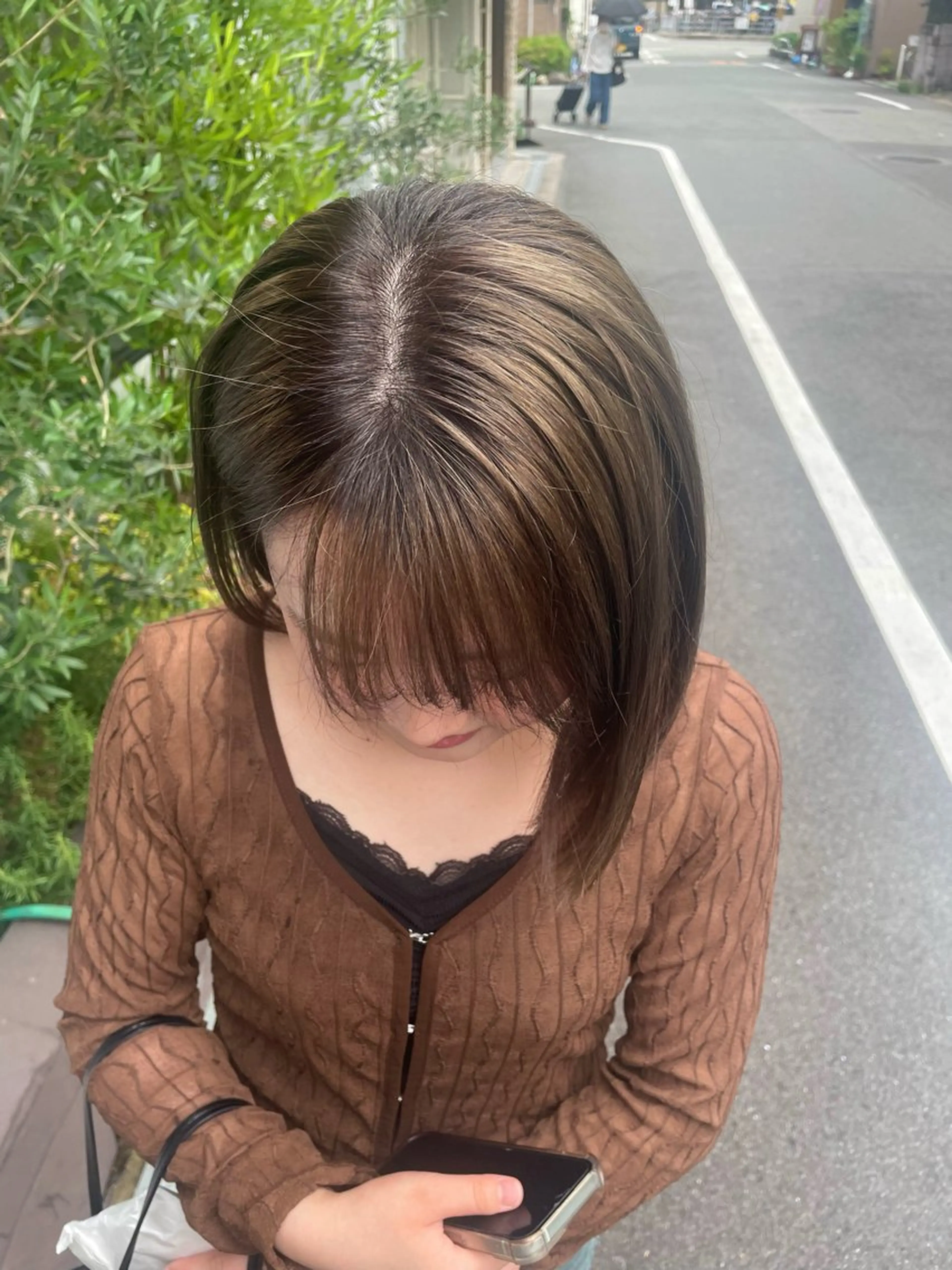 ミディアム カラー Doll所属・セイラ 都島美容室のヘアスタイル