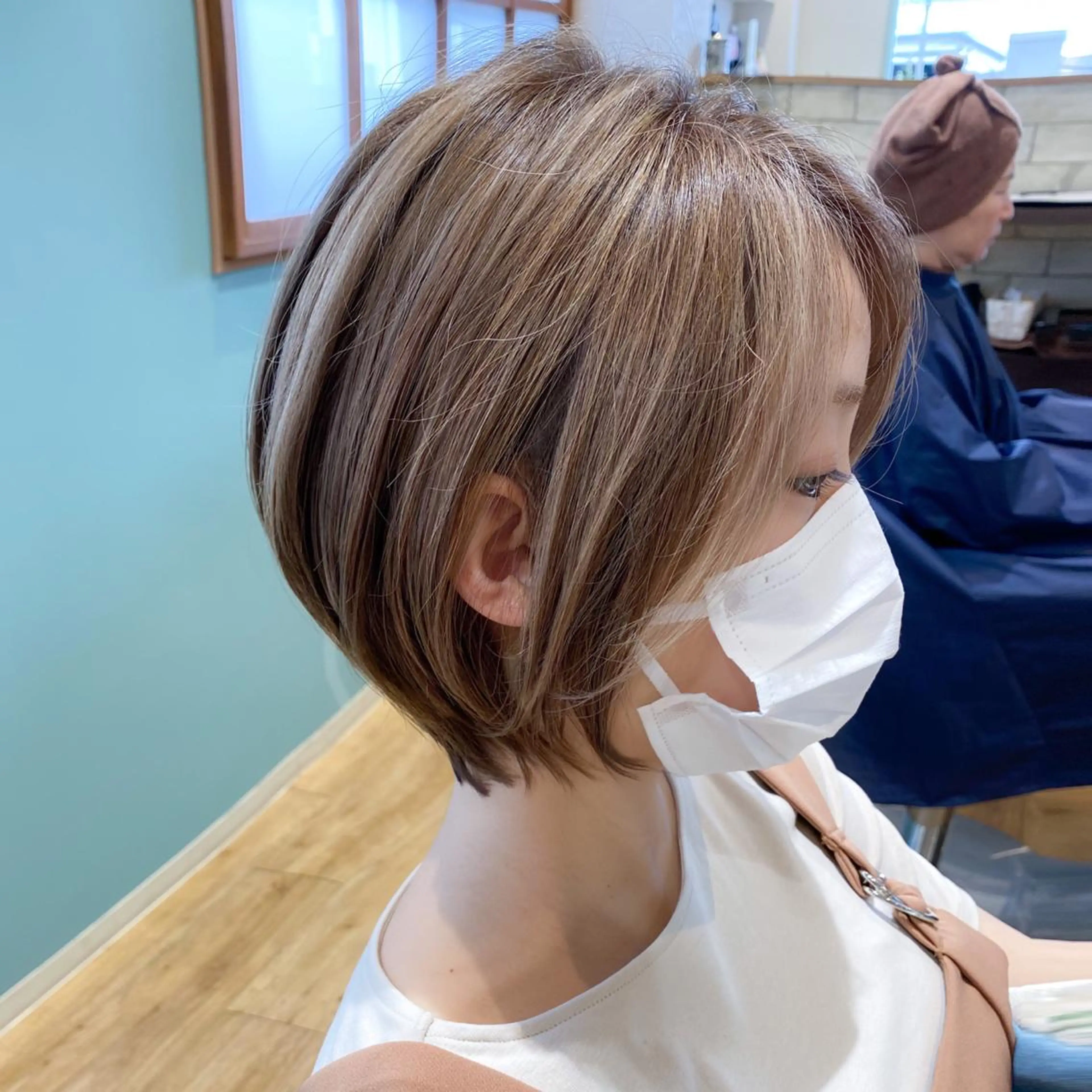 ショート カラー ショートボブ 丸みショート ボブ ショートヘア 柳 雄輝のヘアスタイル