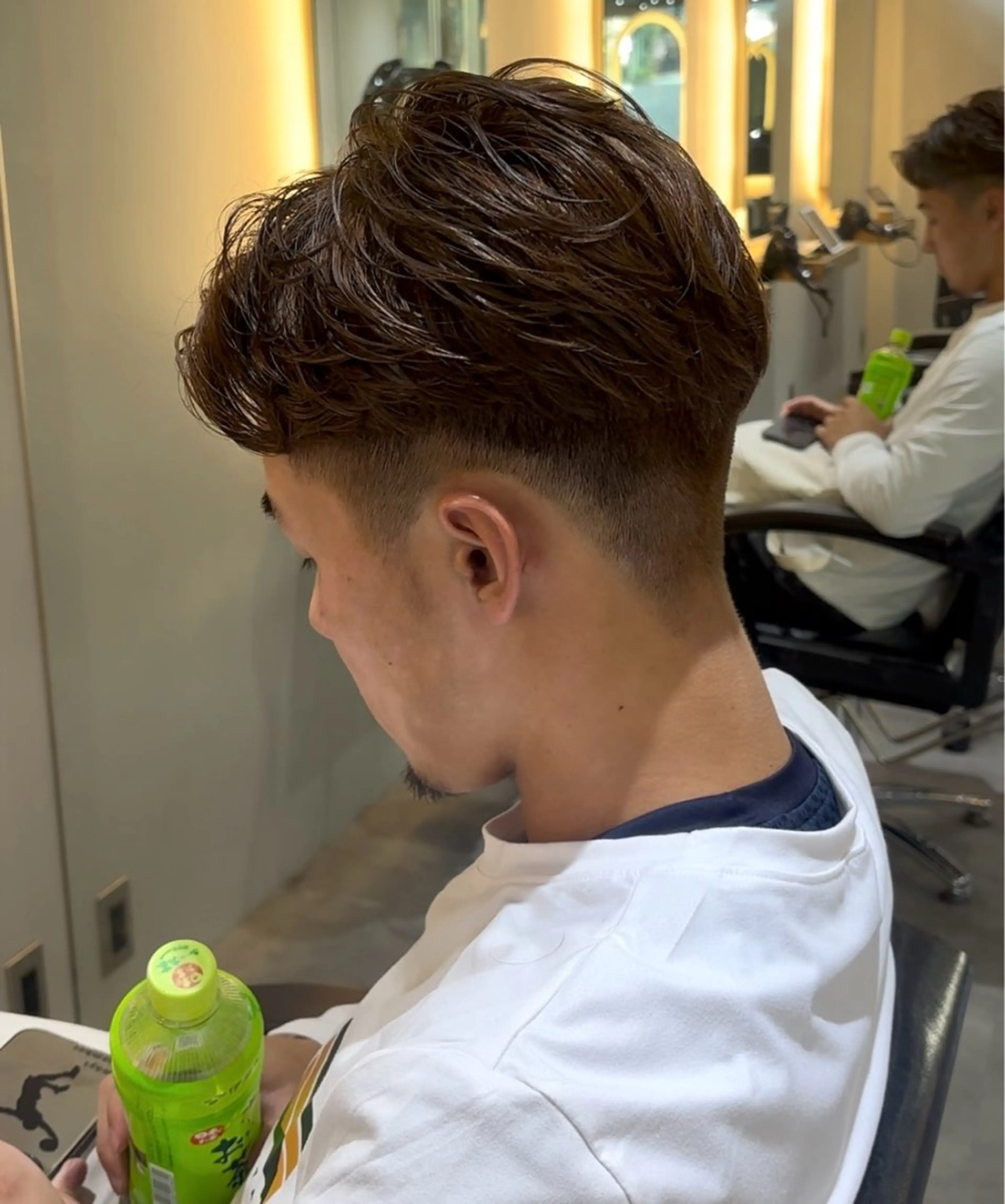 パーマ メンズ カット パーマ ハイトーン/アレンジ 🎀アオイ🎀のヘアスタイル