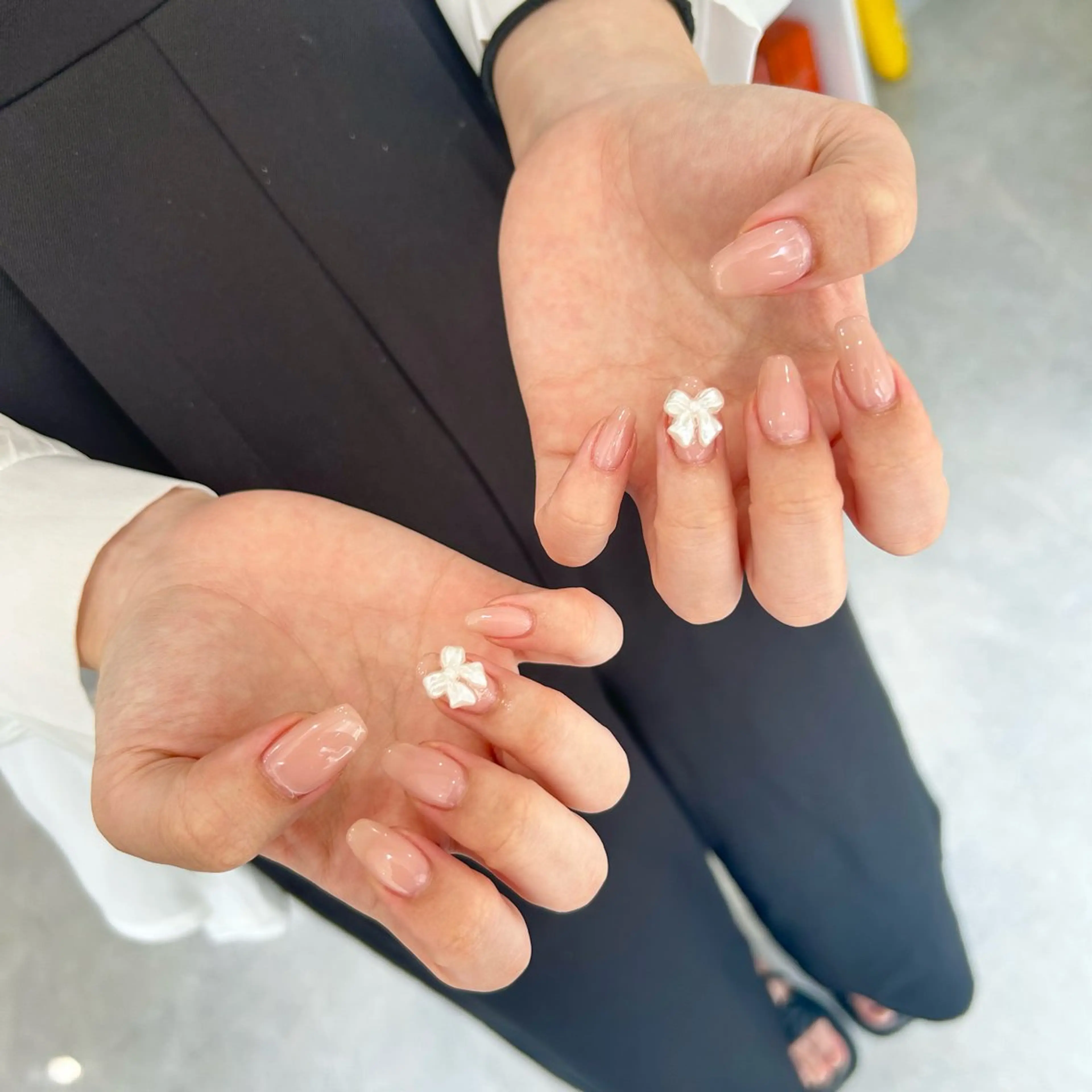 ネイル リボン ハンドネイル RYO /Amourのネイルデザイン