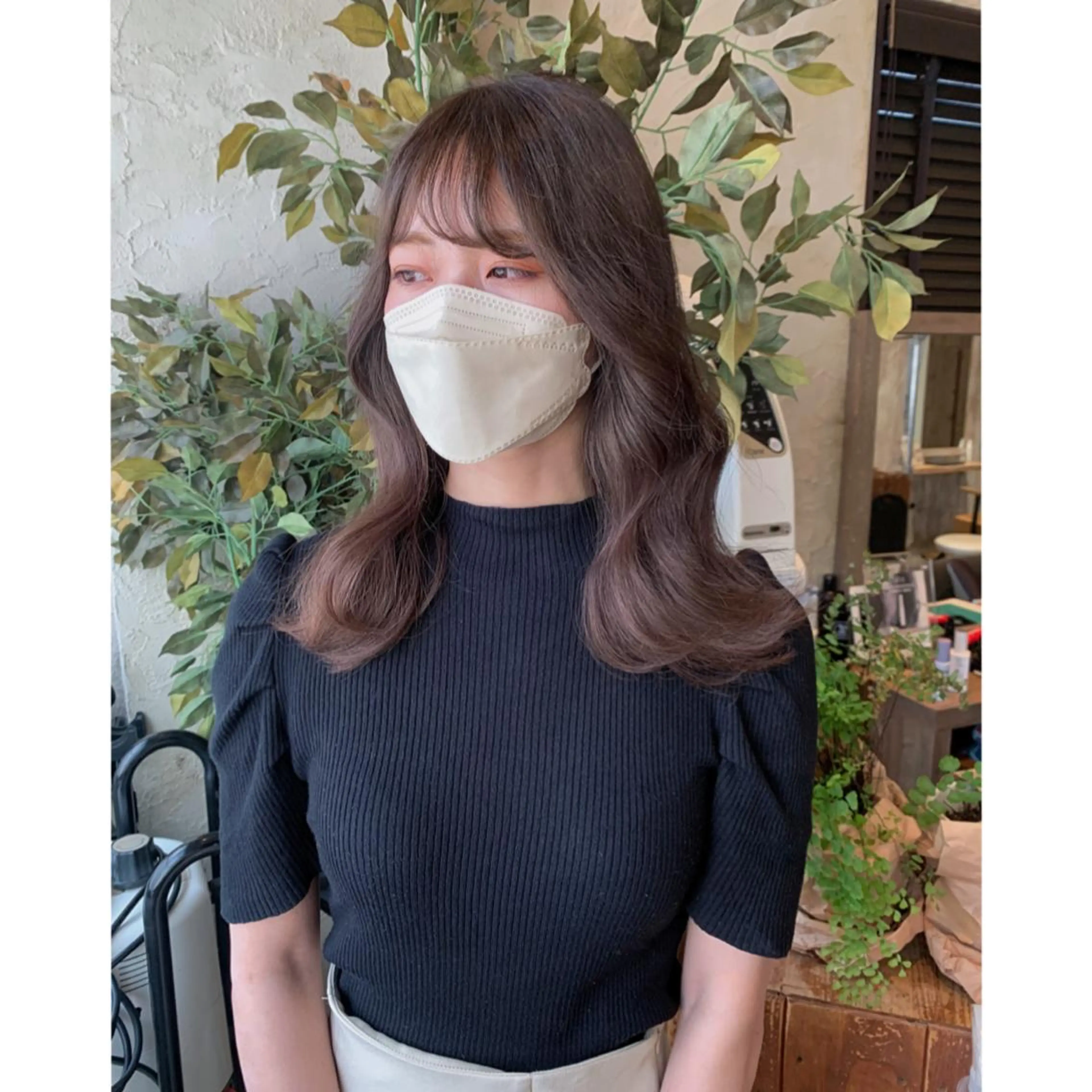 セミロング カラー ブラウンカラー オリーブブラウン カット ヘアカラー トリートメント 🤍aimi🤍 ウルフ/韓国ヘアのヘアスタイル