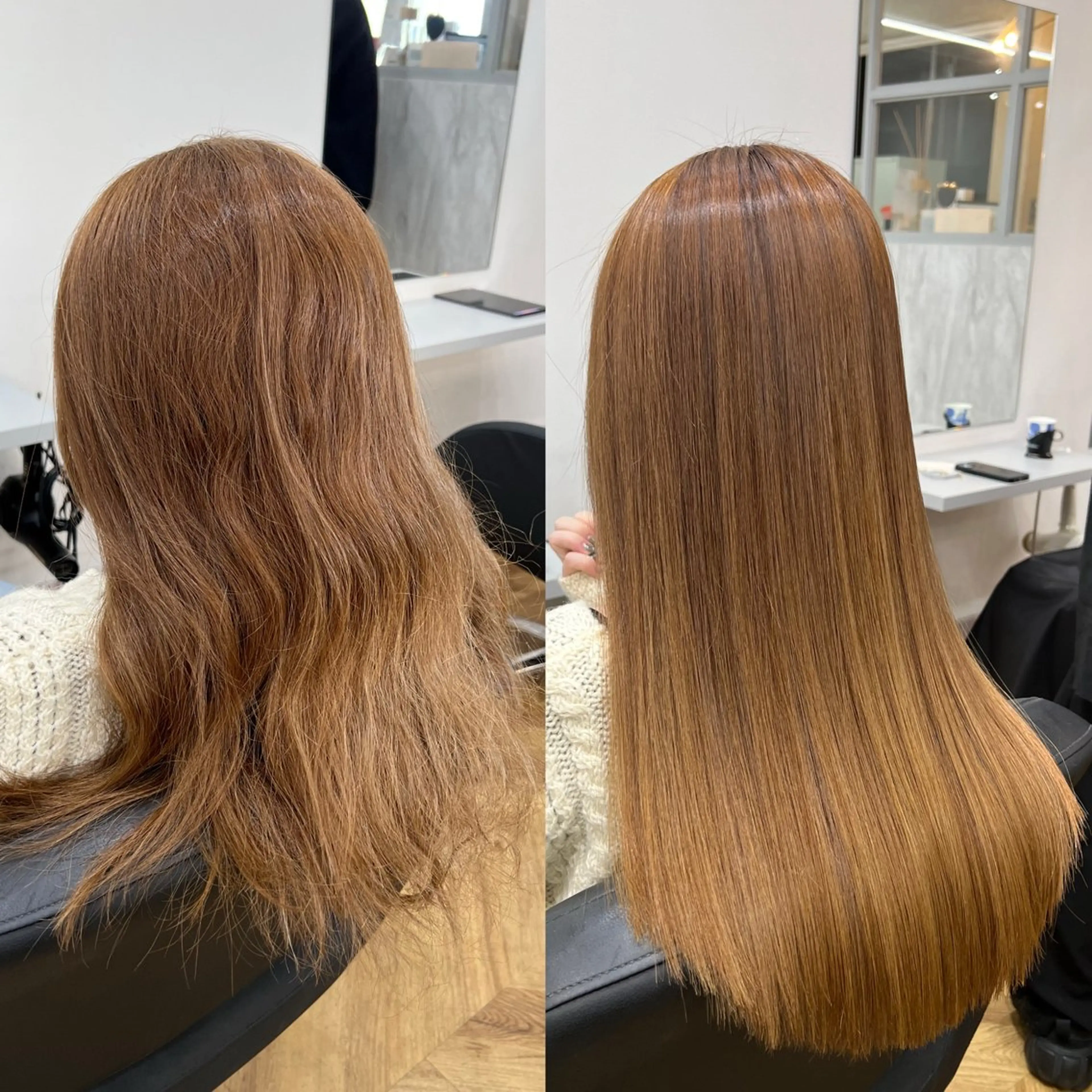 セミロング カット 縮毛矯正 トリートメント 前髪カット無料🎉 髪質改善✨影山湧市のヘアスタイル