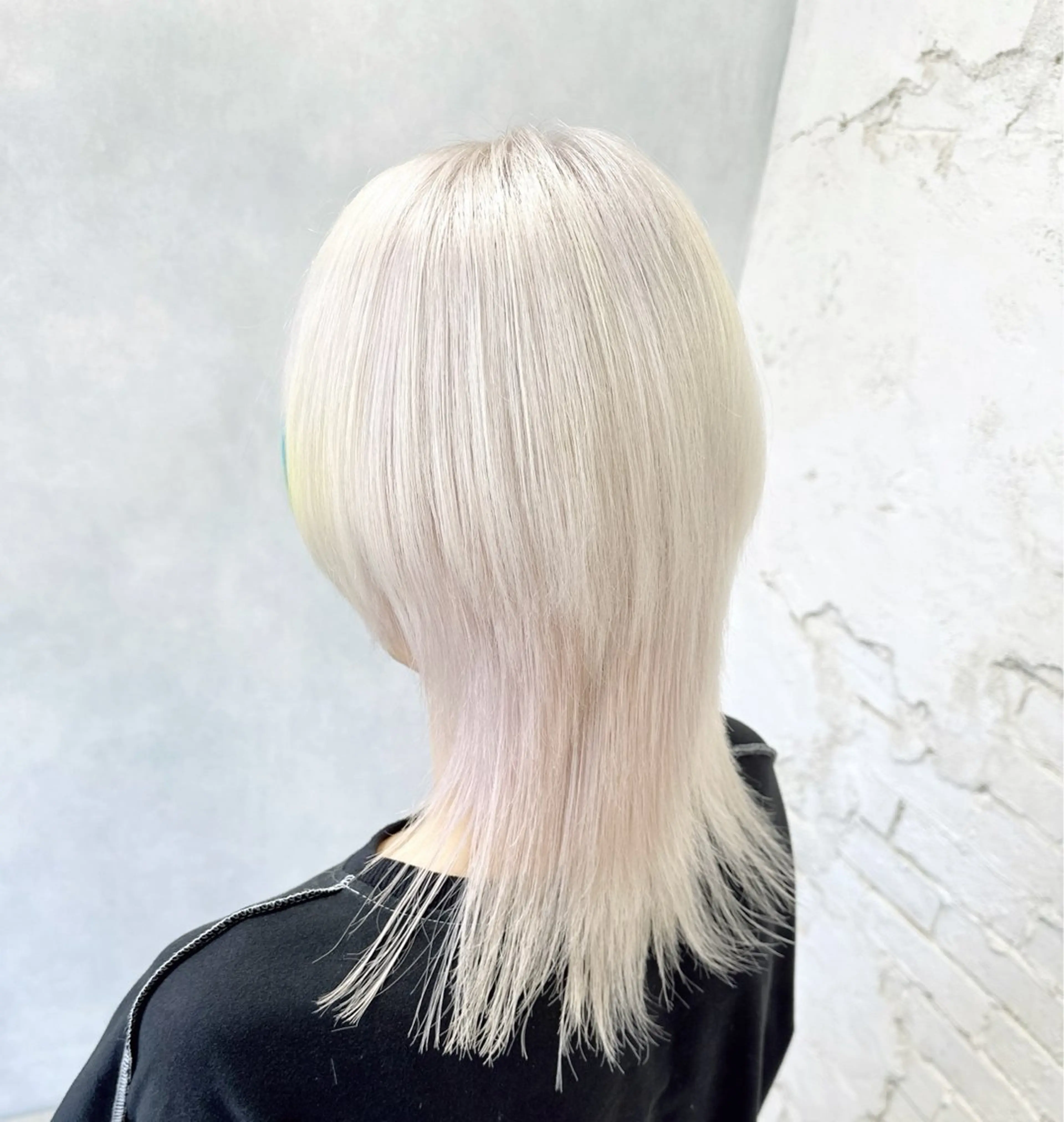 ミディアム カラー ベージュカラー ブリーチ ケアブリーチ ダブルカラー ハイトーンカラー カット ヘアカラー トリートメント レイヤーブリーチ特化 ホワイト専門/岸のヘアスタイル