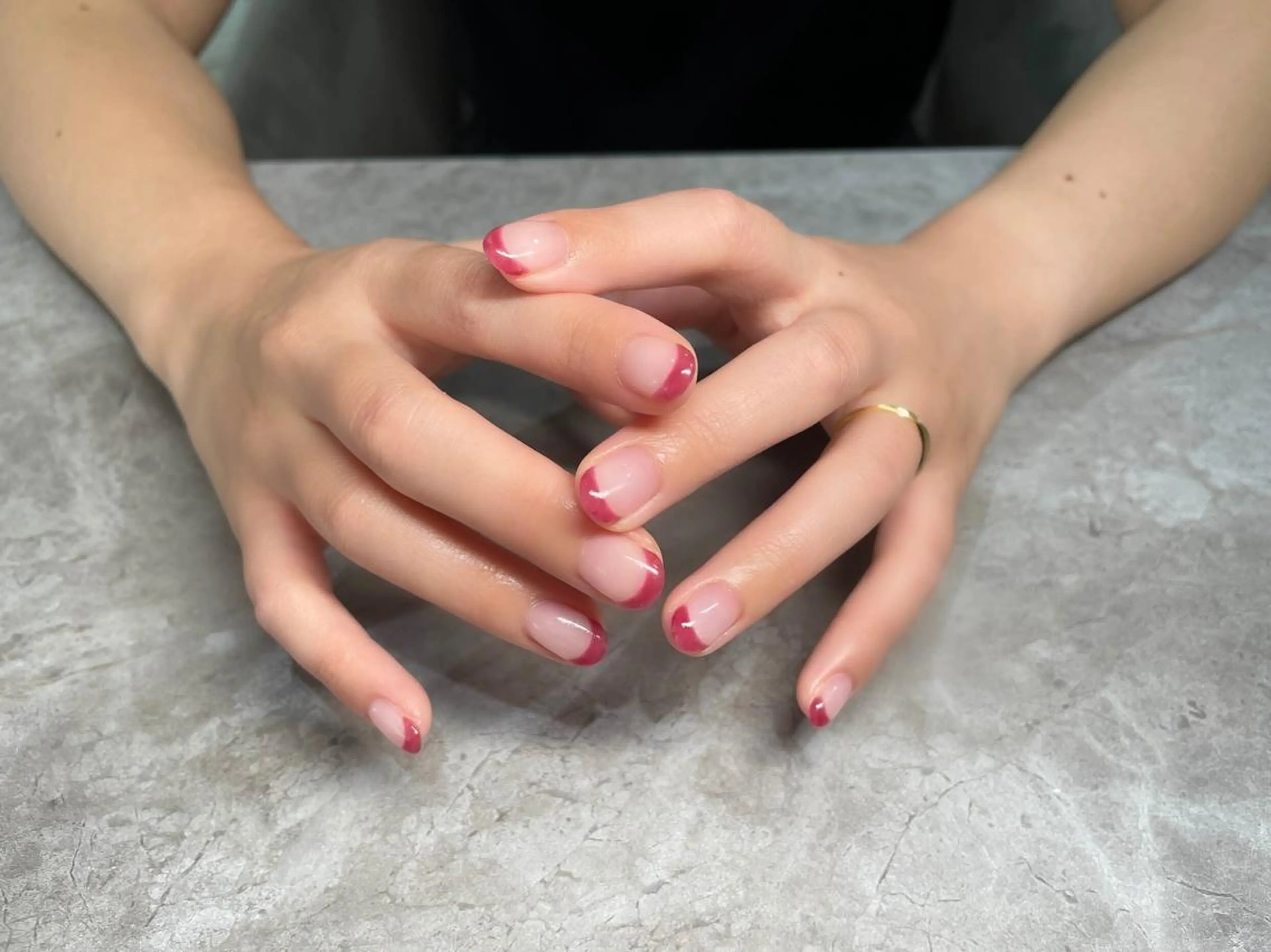 ネイル ボルドー フレンチネイル Nail Salon Lindaのネイルデザイン