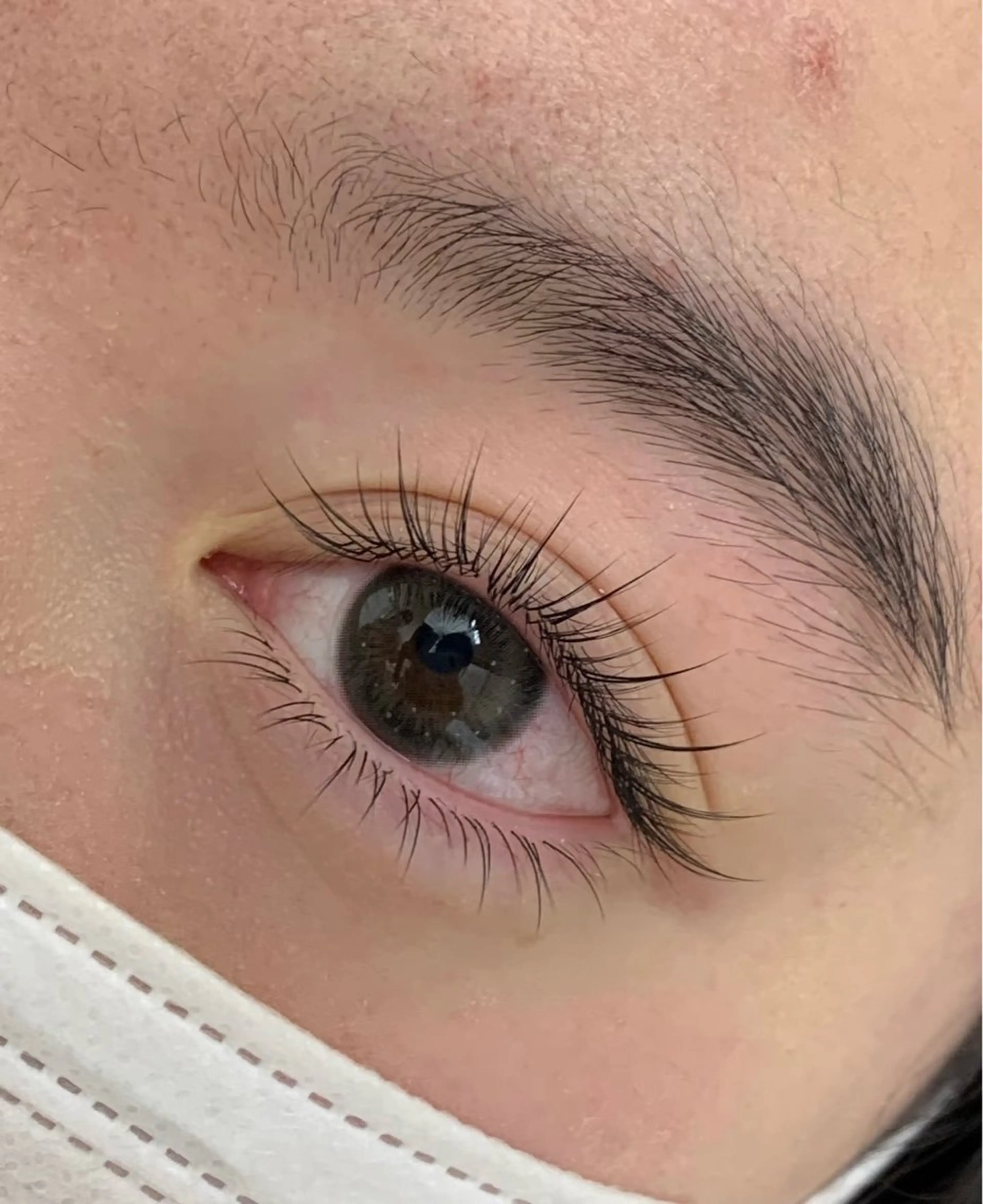 ネイル 長さ出し 韓国ネイル 赤色 ワンホンネイル マツエク RiRi ネイル/マツエクのマツエク・マツパデザイン