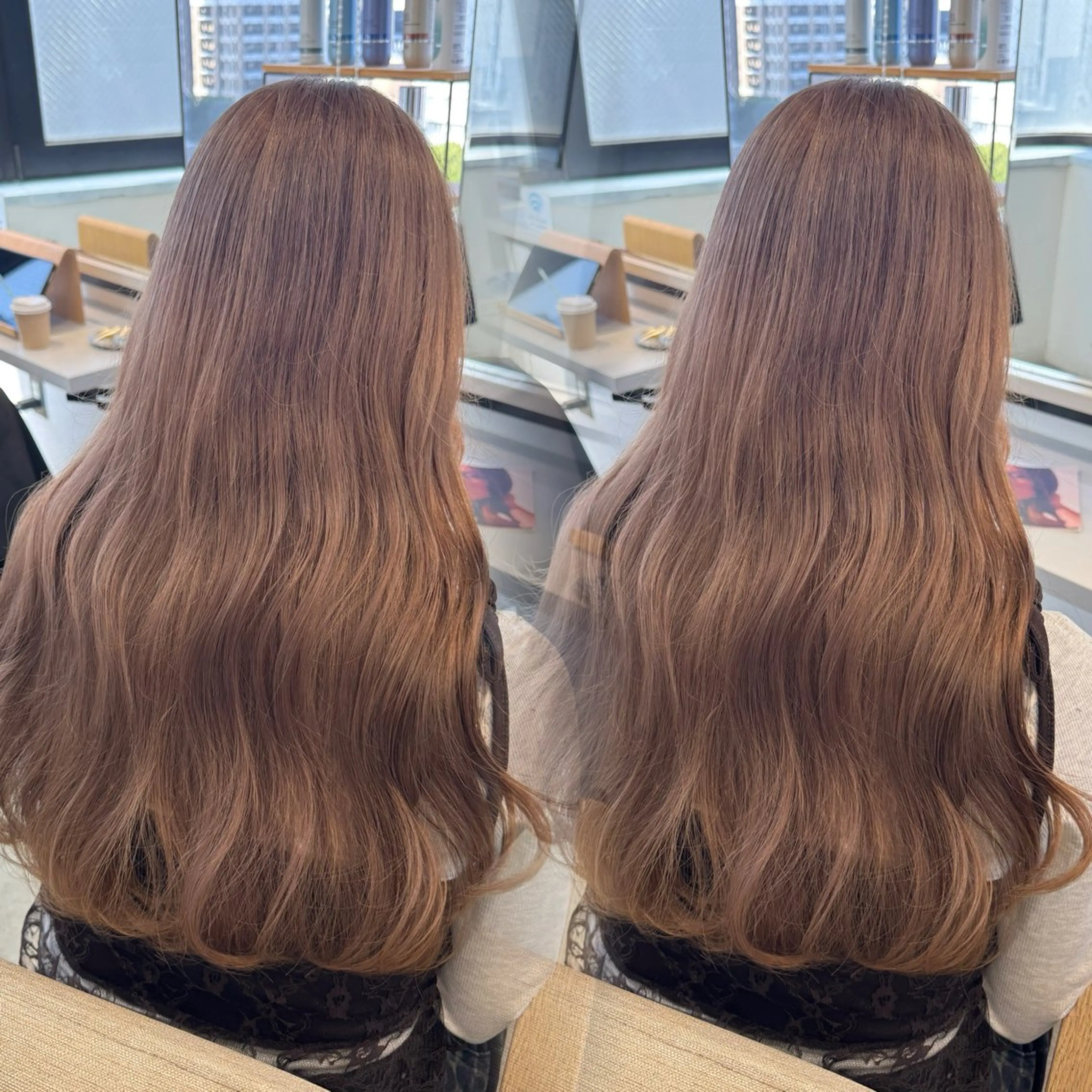 ロング カラー ベージュカラー ミルクティーベージュ ヘアカラー fuka/梅田/ ミルクティーベージュのヘアスタイル