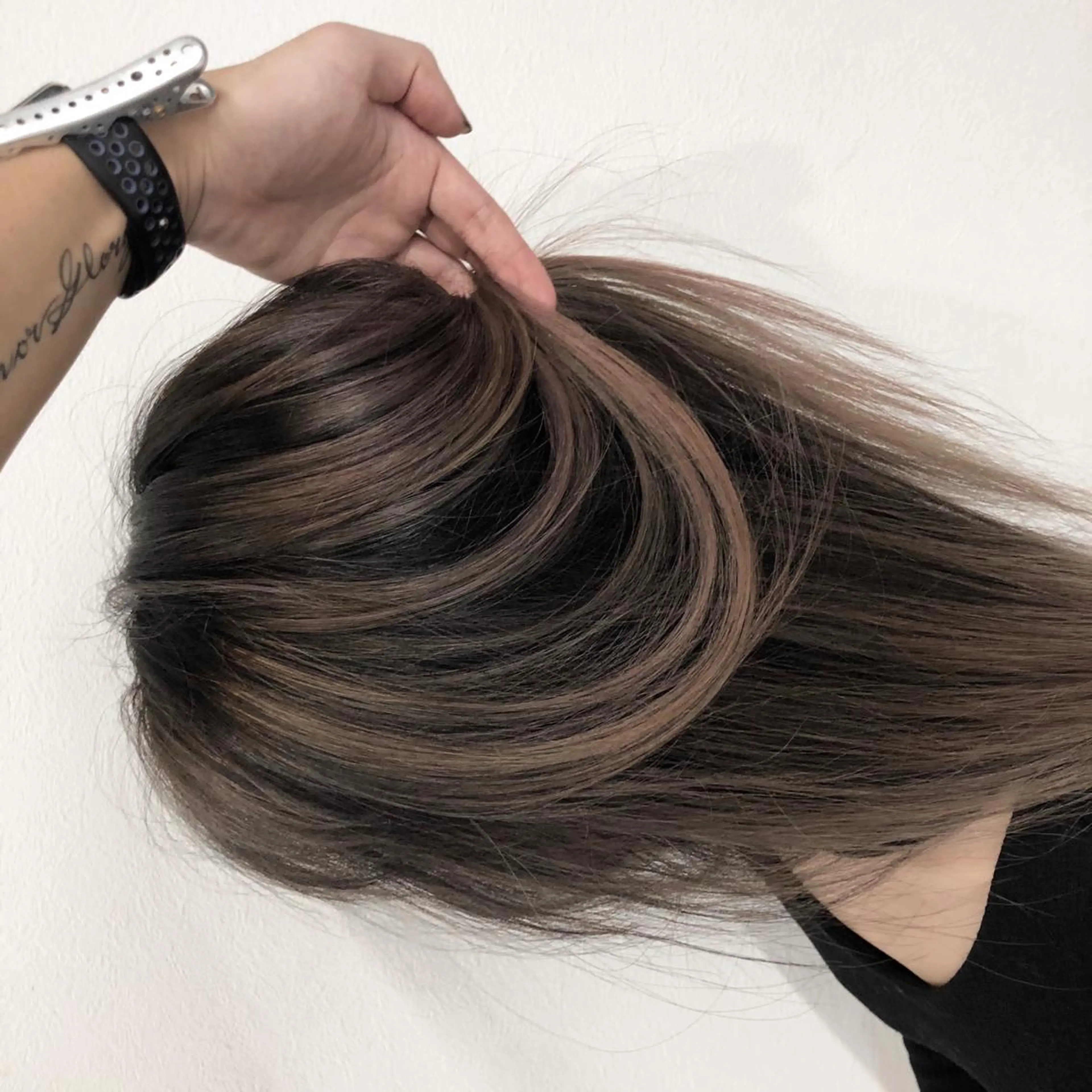 セミロング カラー バレイヤージュ デザインカラー ハイライトカラー 外国人風カラー ハイライト アンドウ ユウ/ レイヤーカット/韓国のヘアスタイル