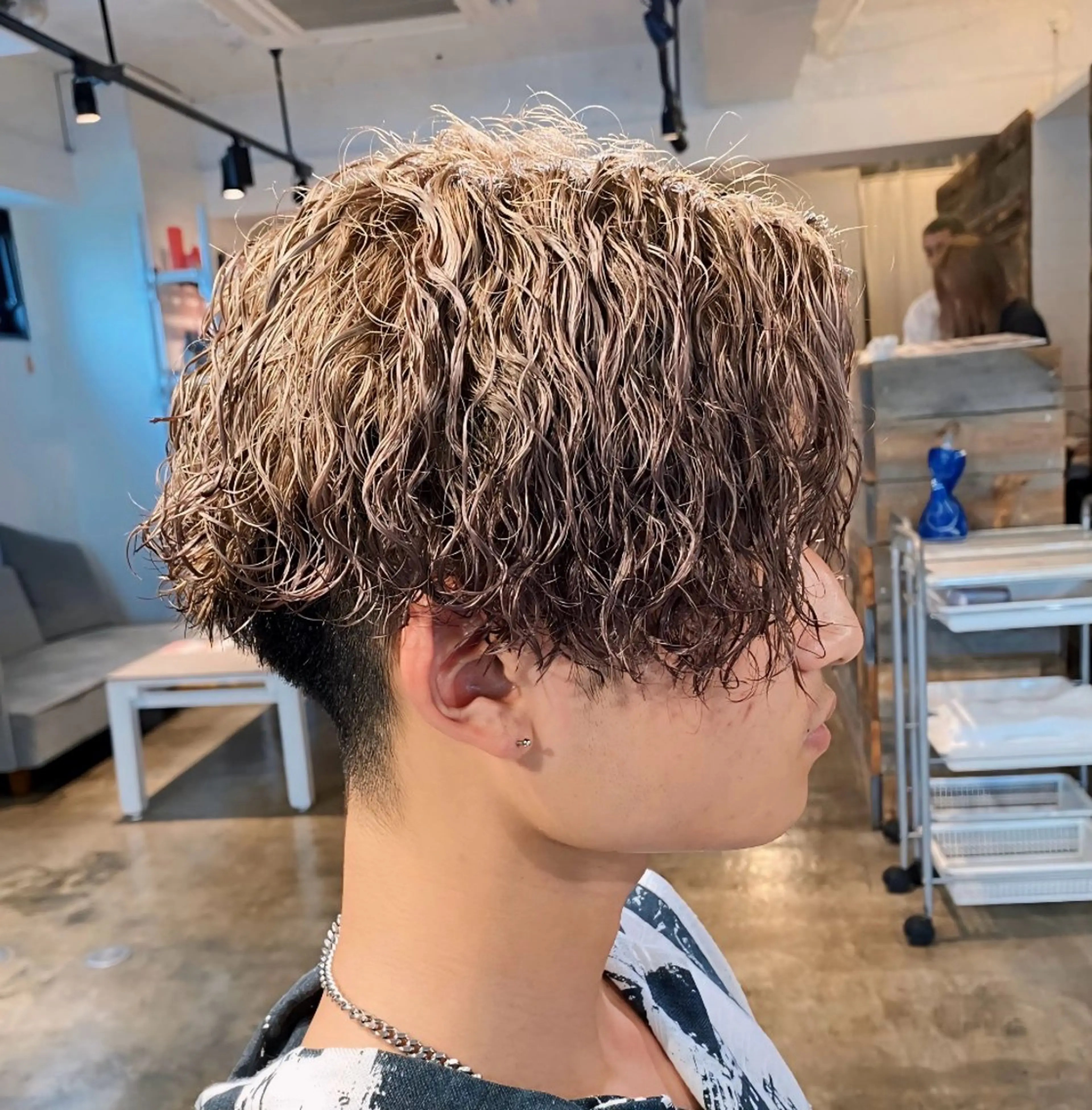 パーマ メンズ センターパート メンズパーマ 特化/中川拓也のヘアスタイル