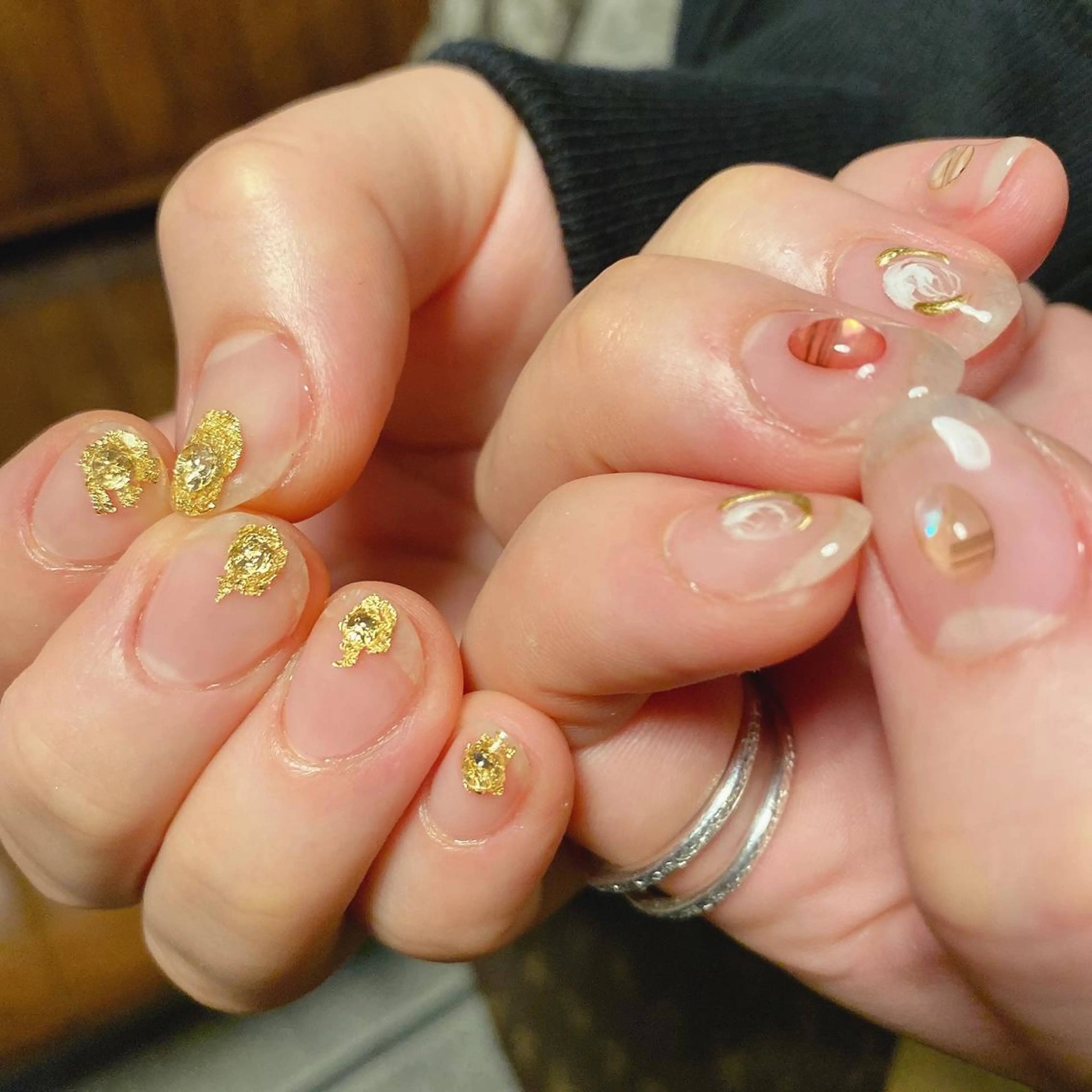 ネイル アートネイル オーロラネイル クリアネイル ニュアンスネイル ワンカラーネイル To Me Nail所属・🩵 mei🩵のネイルデザイン