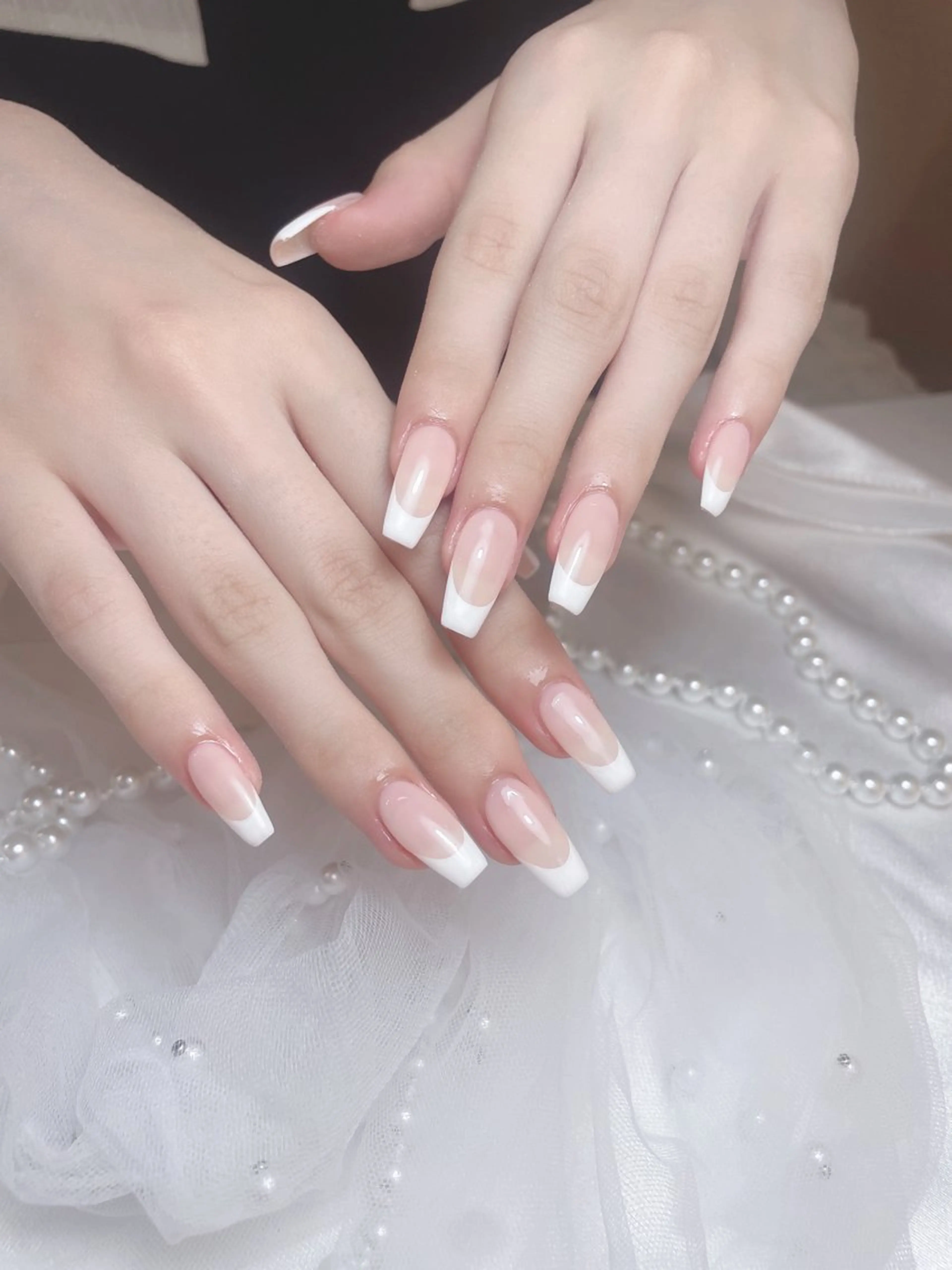 ネイル フットネイル フレンチネイル ジェルネイル ガーリー グラデーション ハンドネイル D.d Nail Moeのネイルデザイン