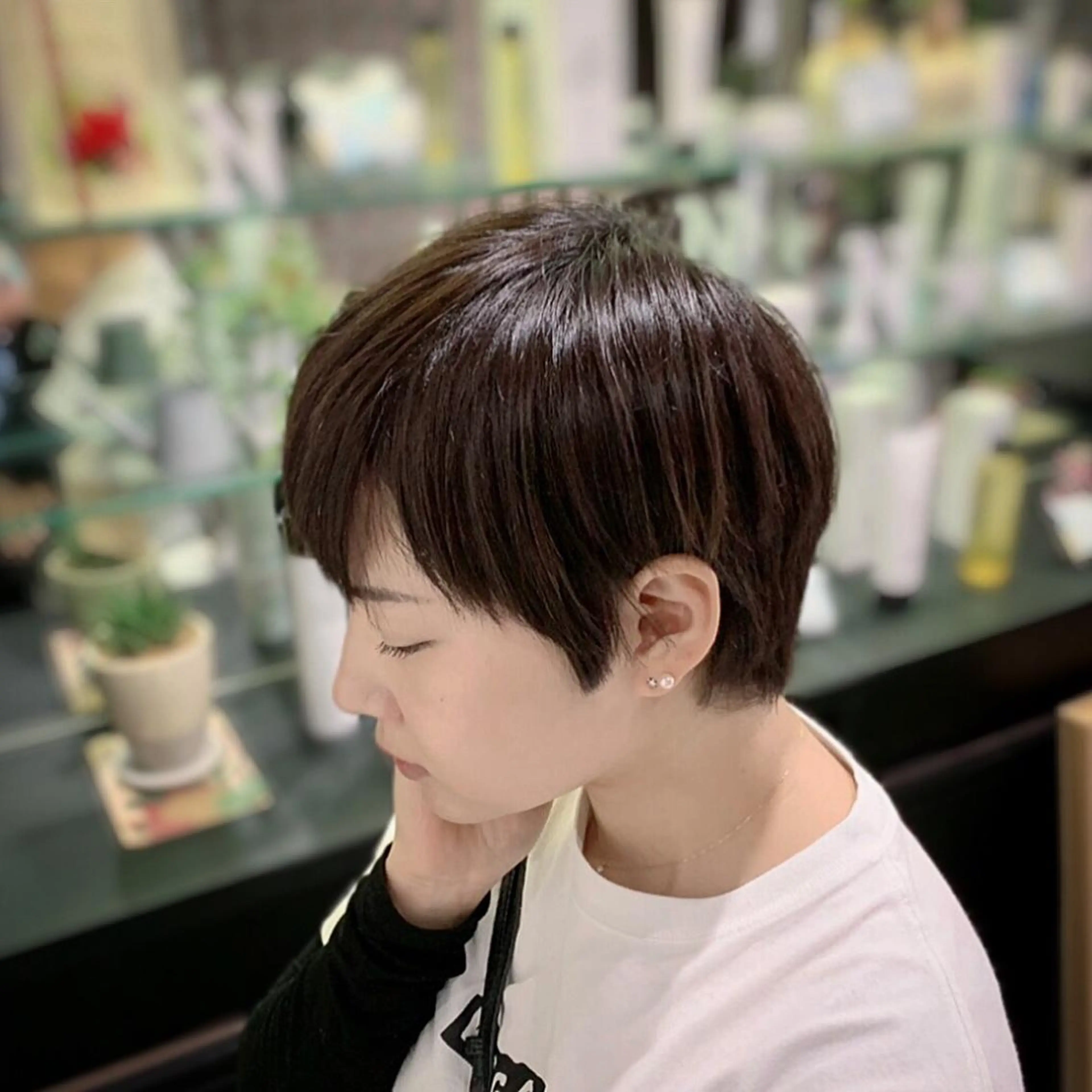 ショート カラー パーマ ヘアアレンジ Hair design Na.B所属・ジユン 지윤のヘアスタイル