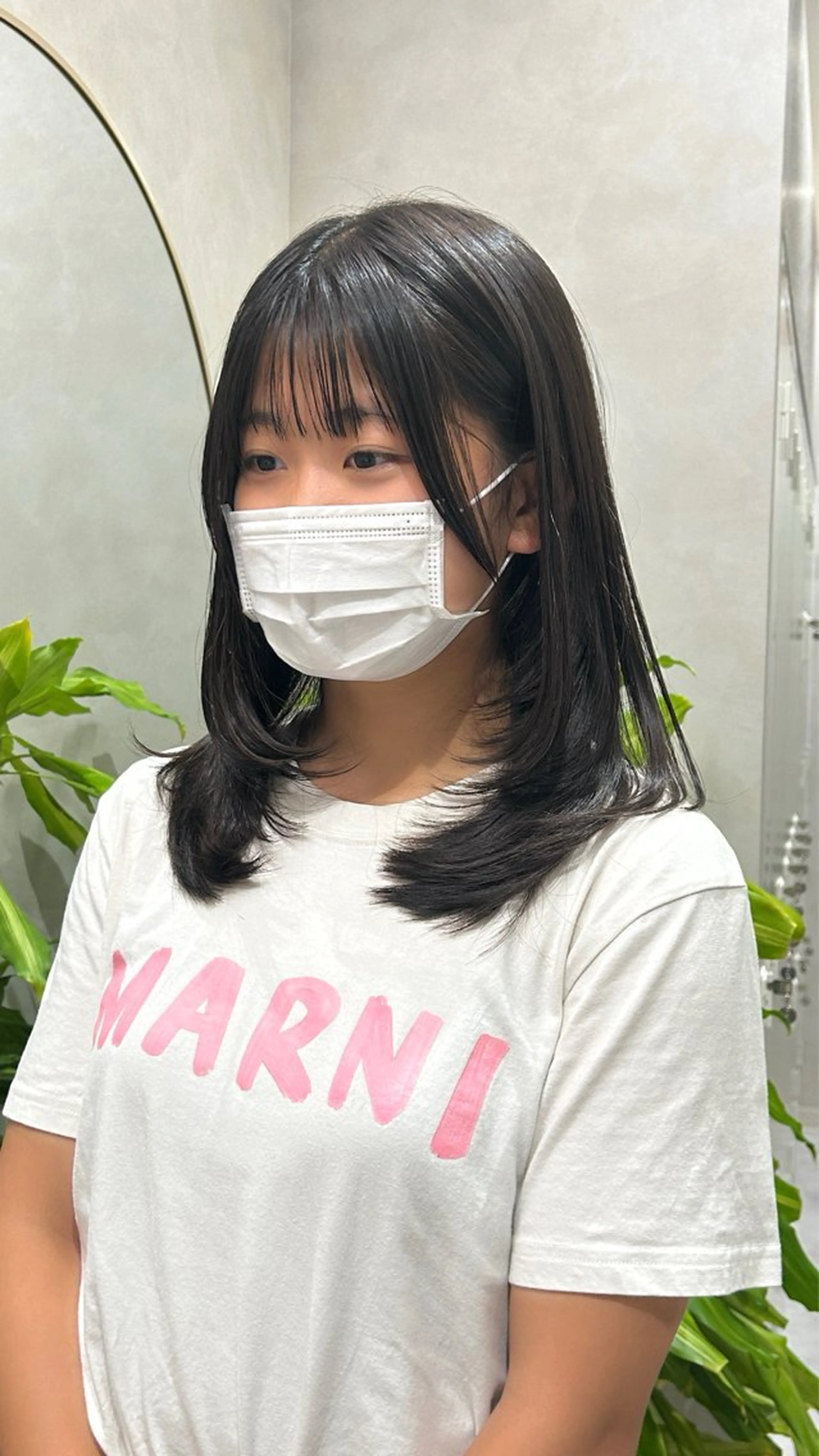 セミロング カット 左藤 樹真のヘアスタイル