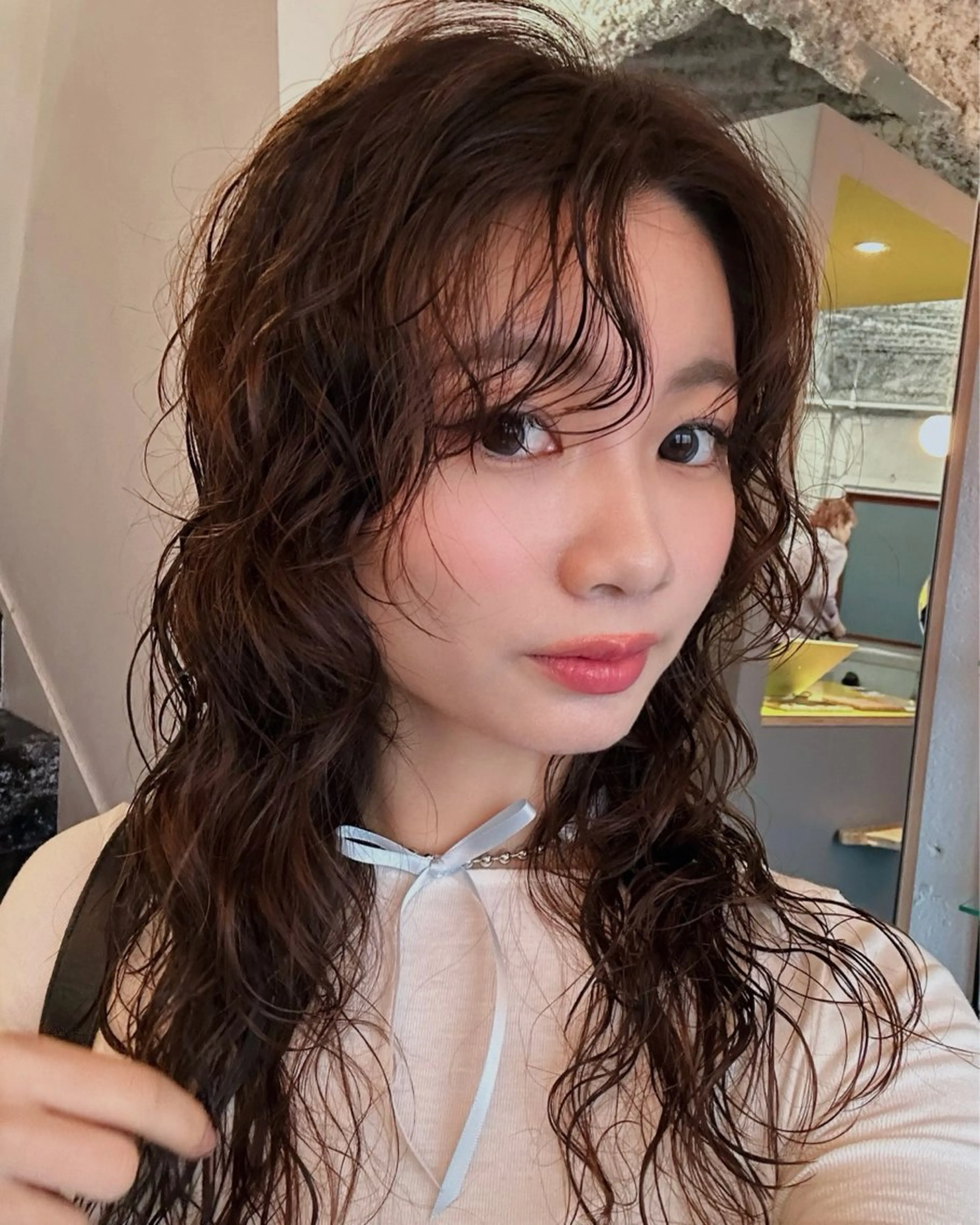 セミロング パーマ レイヤー/パーマ /ウルフ/nabeのヘアスタイル