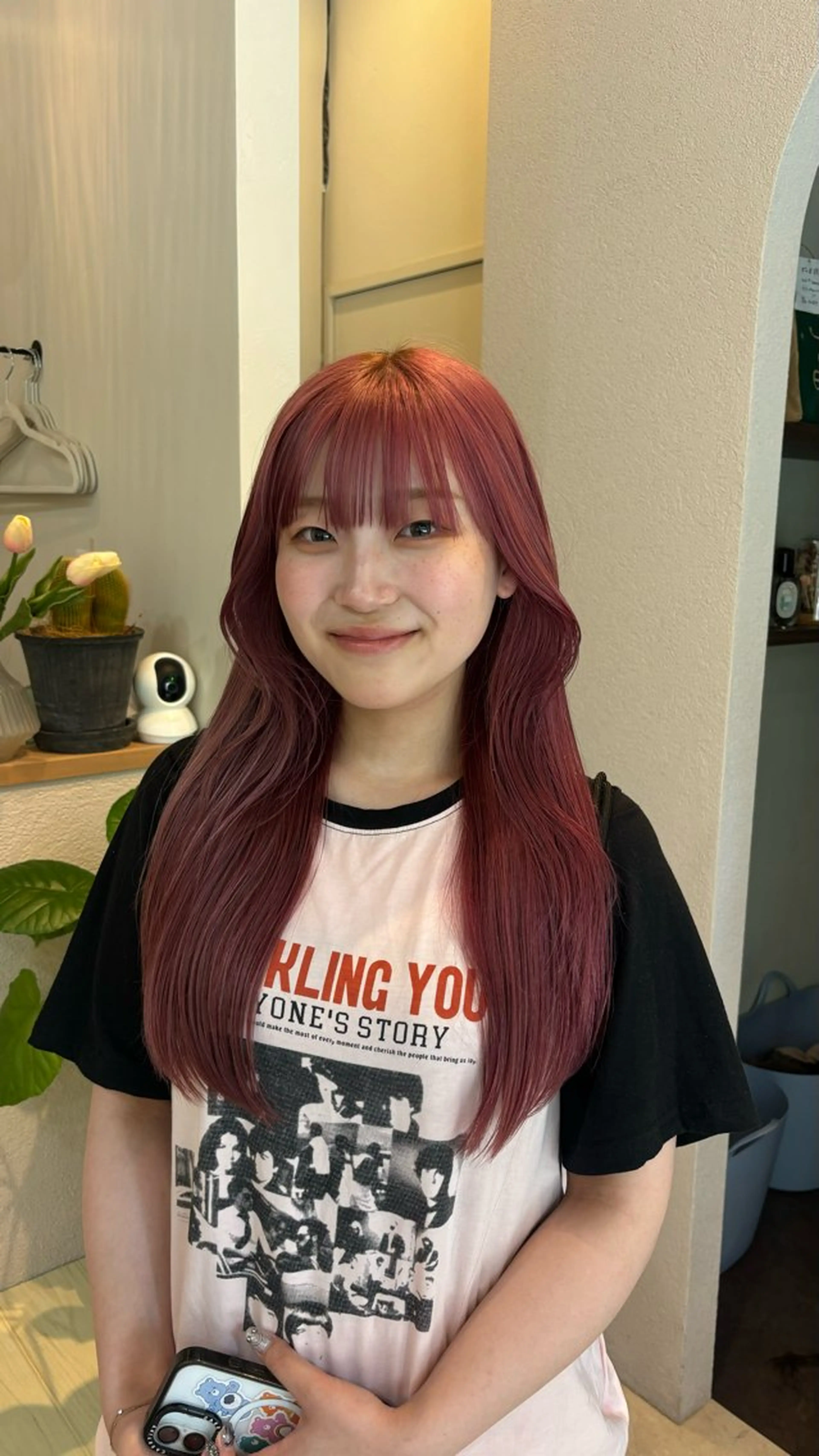 ロング カラー ピンクカラー Rinon所属・沖 真琴のヘアスタイル