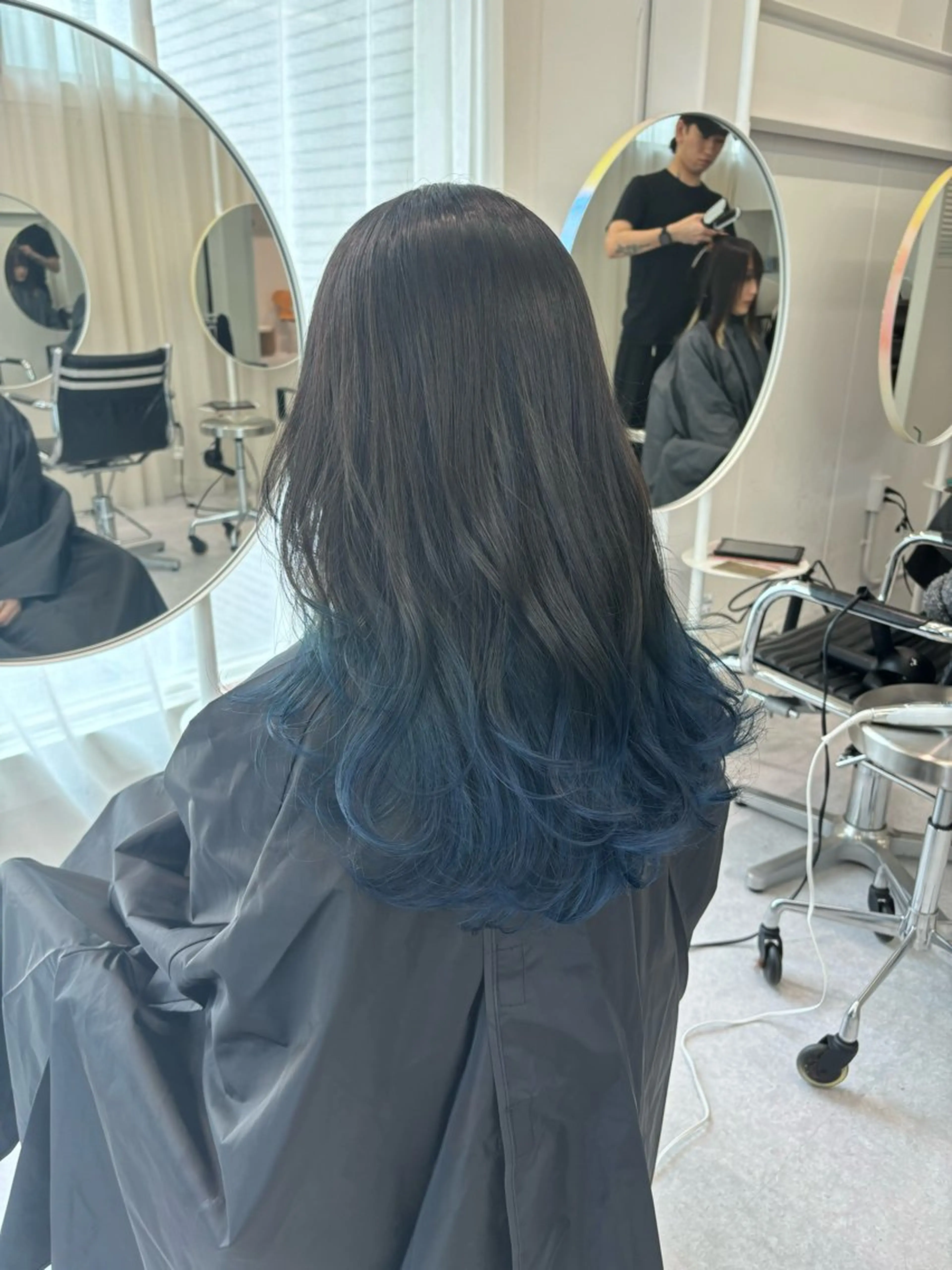 セミロング ヘアカラー トリートメント 韓国レイヤー/ヘア カラー🎀ayamiのヘアスタイル