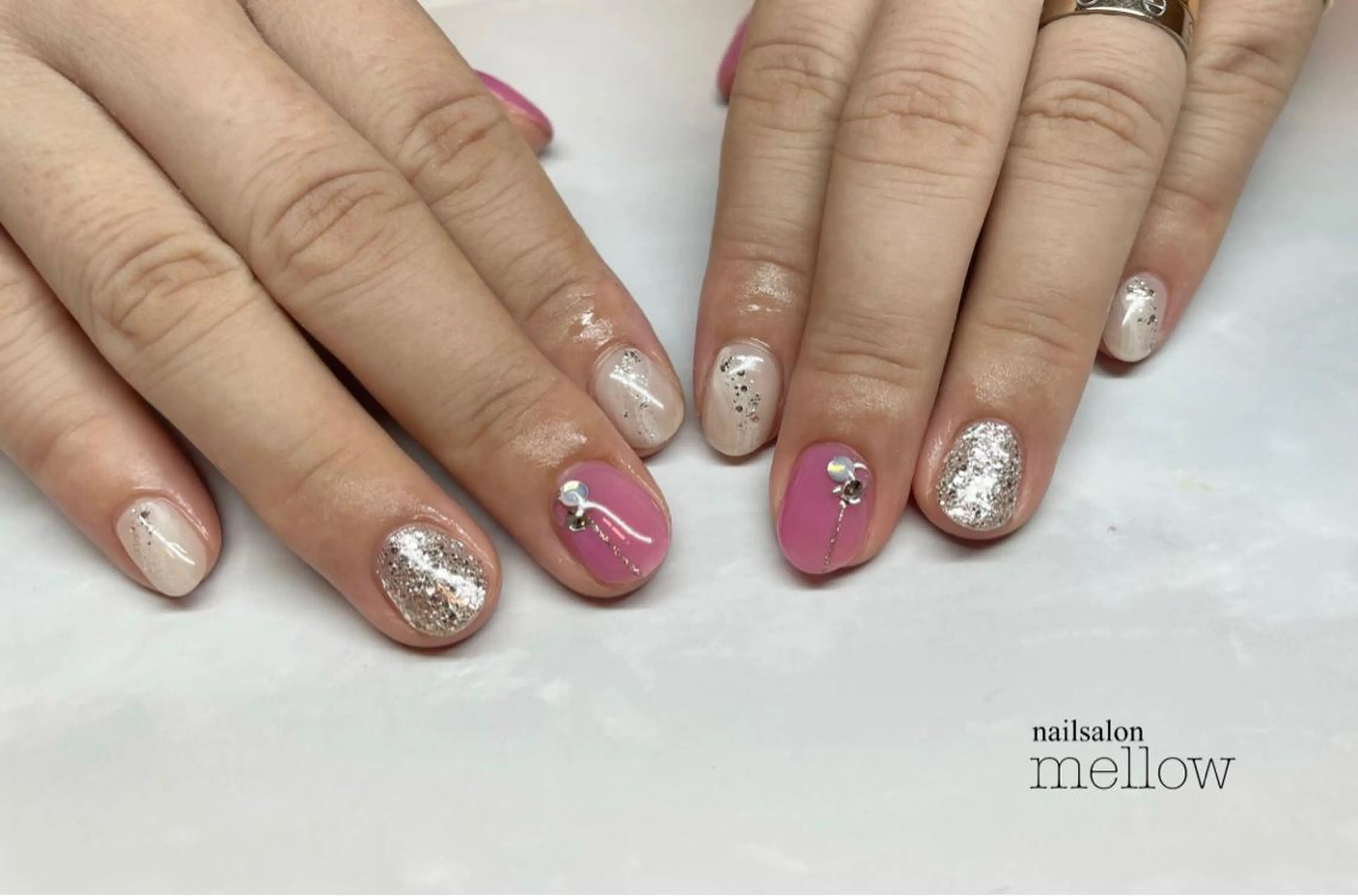 ネイル ピンク 大山 浩美のネイルデザイン