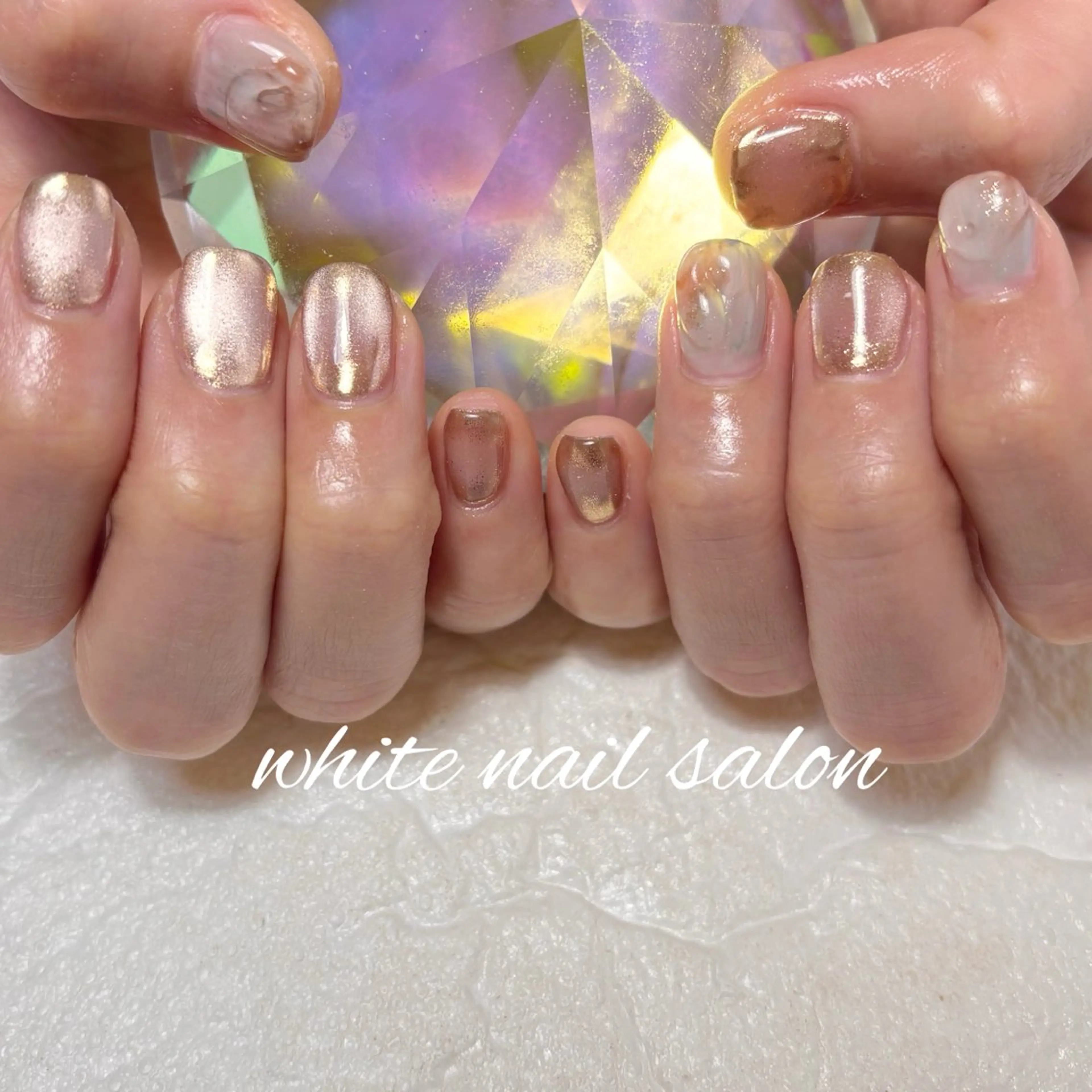 ネイル フットネイル ラメ(グリッター) 持ち込み ハンドネイル white nail salonのネイルデザイン