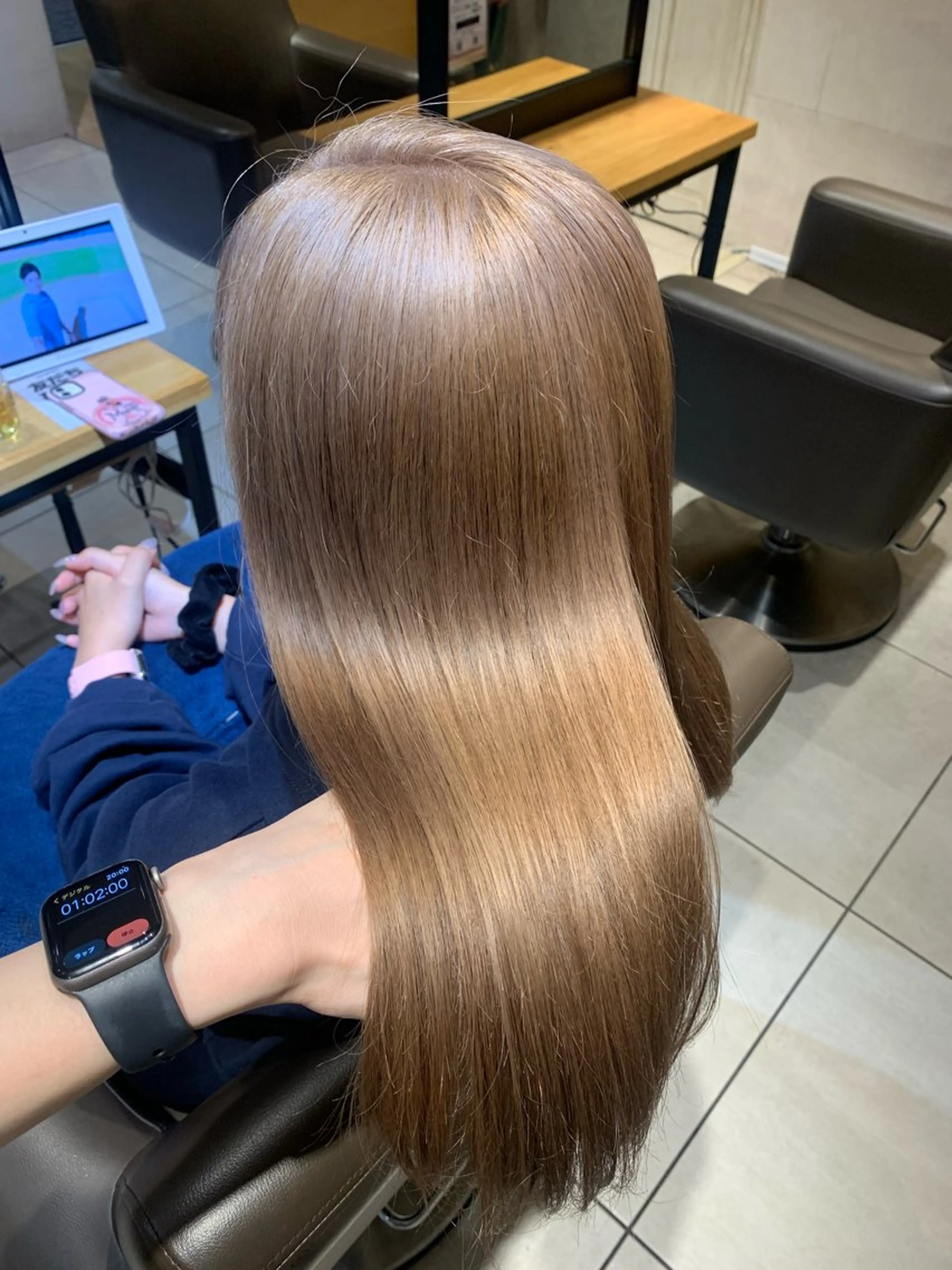 ロング カラー ヘアカラー トリートメント soëll所属・🤍そぶえ　ゆうな/ 暖色カラー/縮毛矯正のヘアスタイル