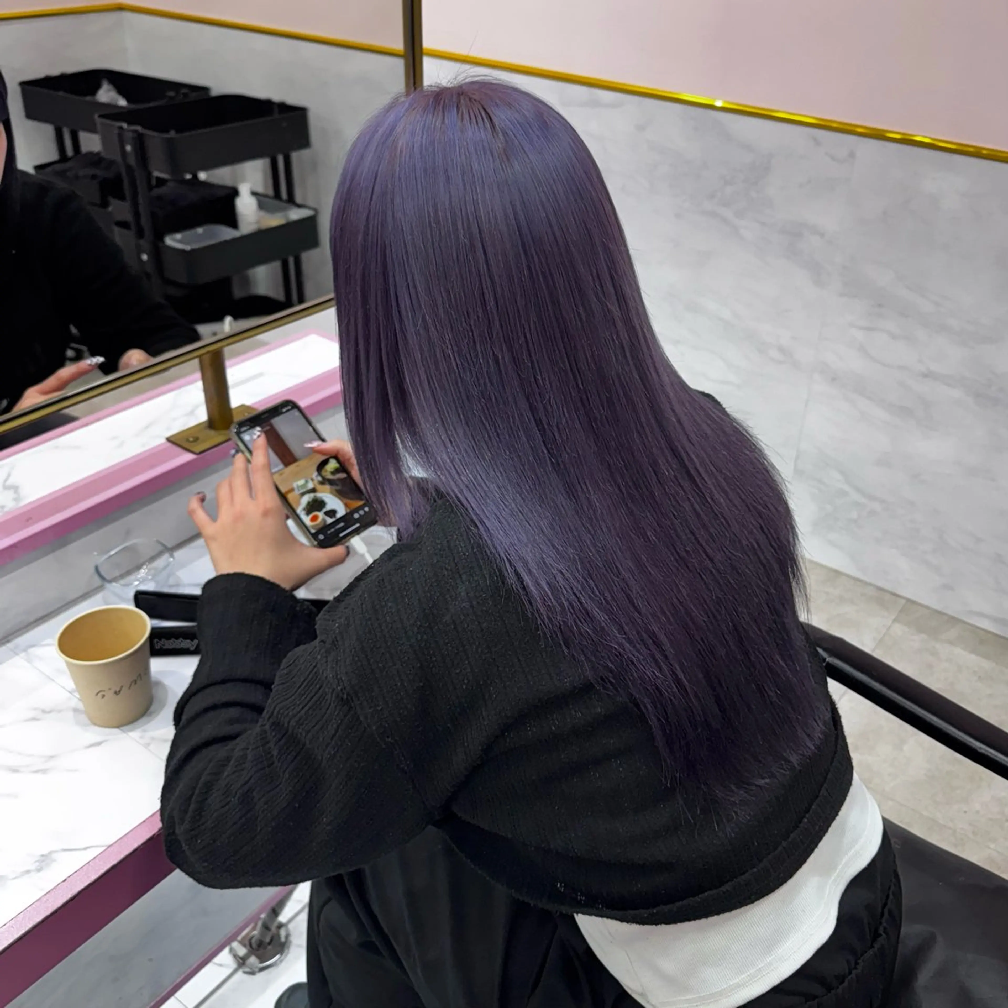 ロング カラー ヘアカラー トリートメント 高発色/デザイン ☀️toku☀️のヘアスタイル