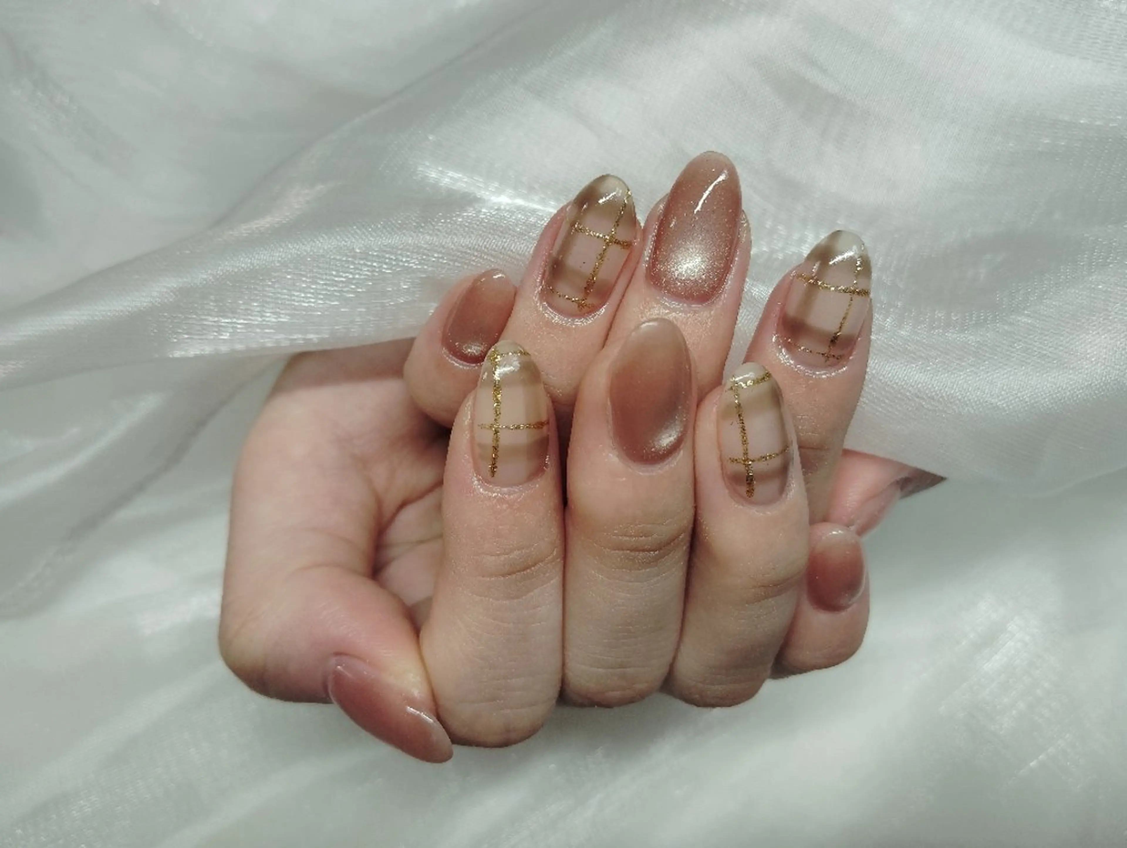 チップ長さ出し10本シンプルデザイン120分¥10990の写真