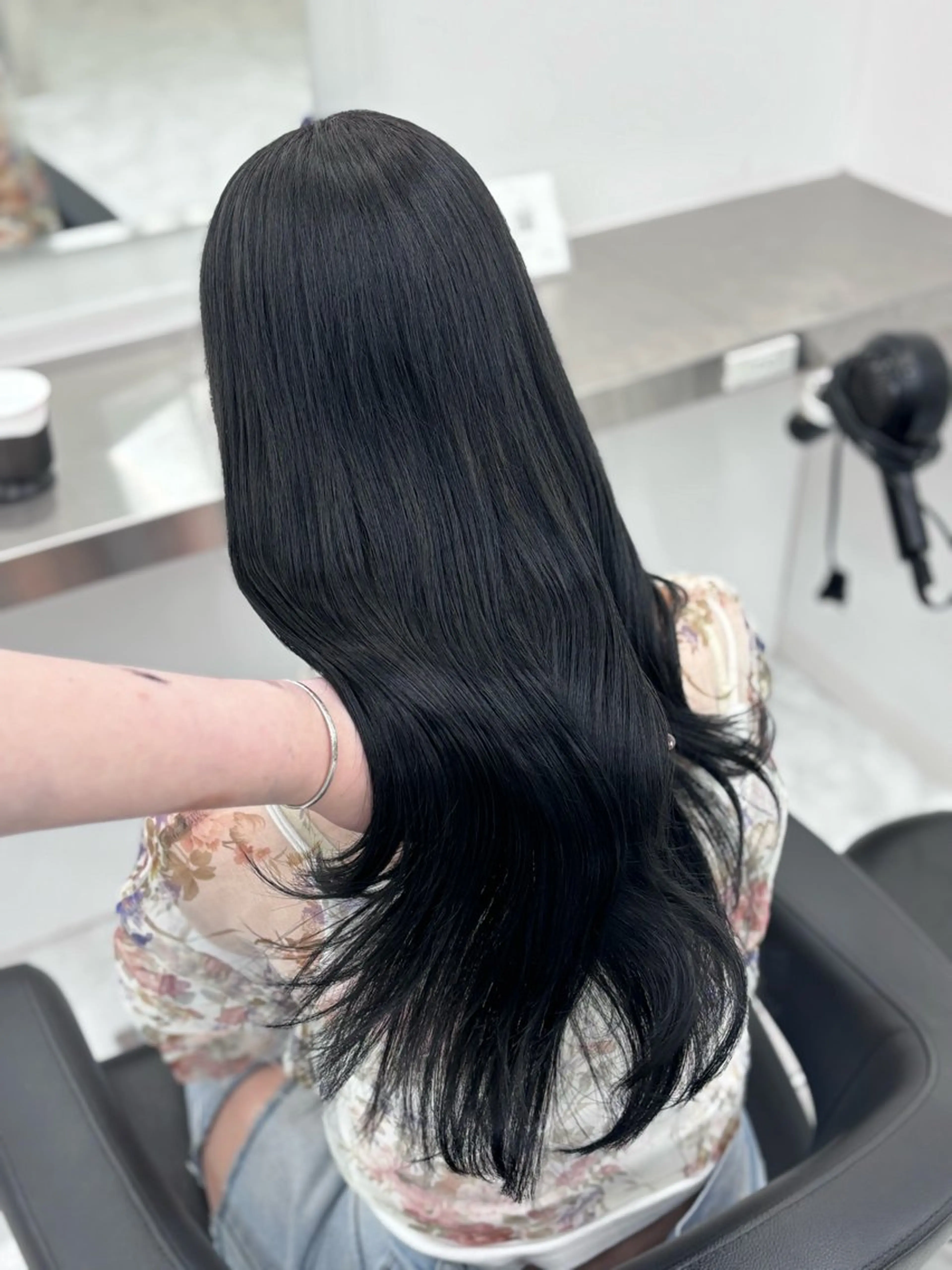 ロング カラー カット ヘアカラー 韓国風暗髪ヘア🤍 🫧MIREIのヘアスタイル