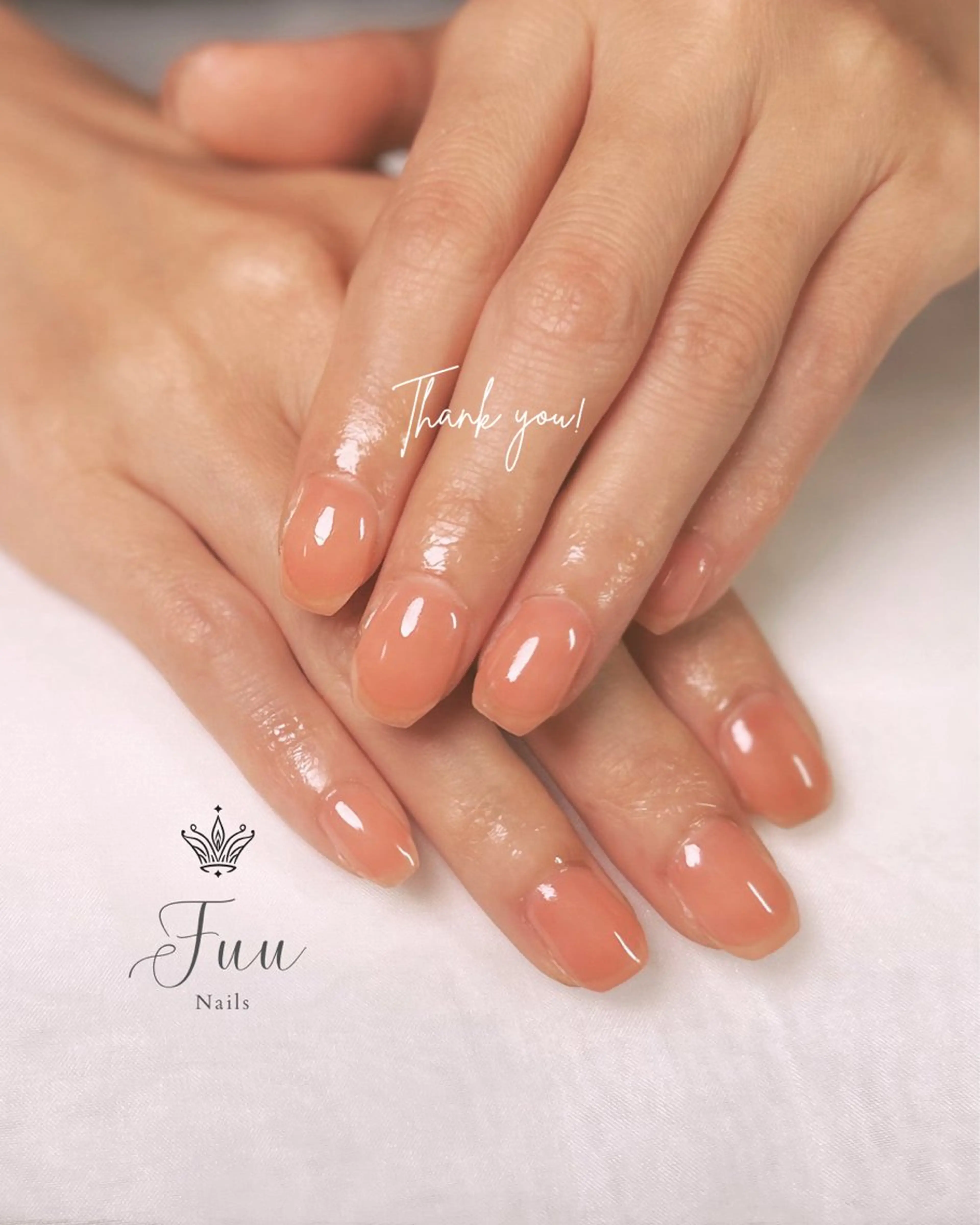 ネイル オフィスネイル ワンカラーネイル ピンク シンプルネイル 犬のいるネイルサロン Fuu nailsのネイルデザイン