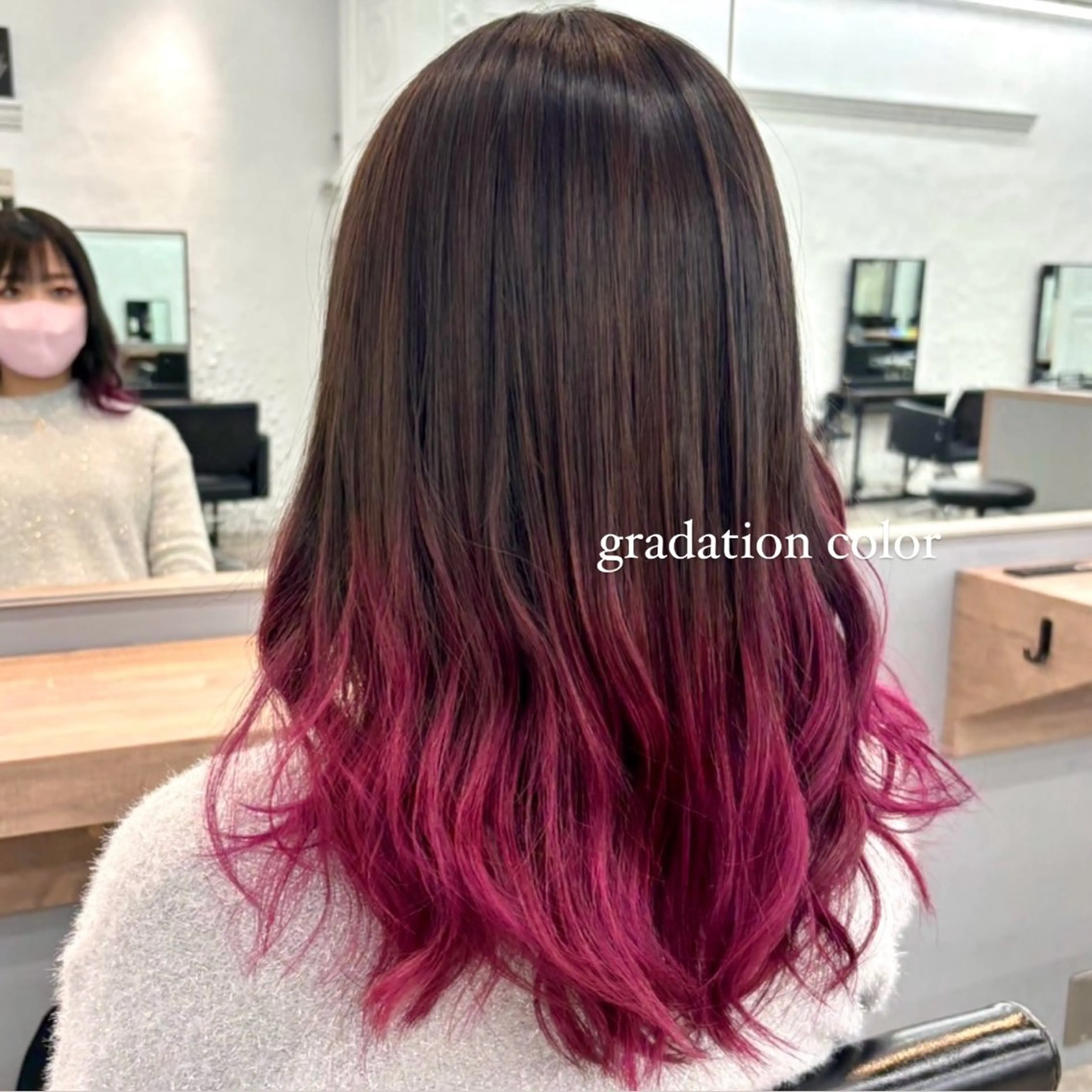 ミディアム カラー ヘアアレンジ グラデーションカラー ボブ/レイヤー/ 艶髪/HANA💗のヘアスタイル