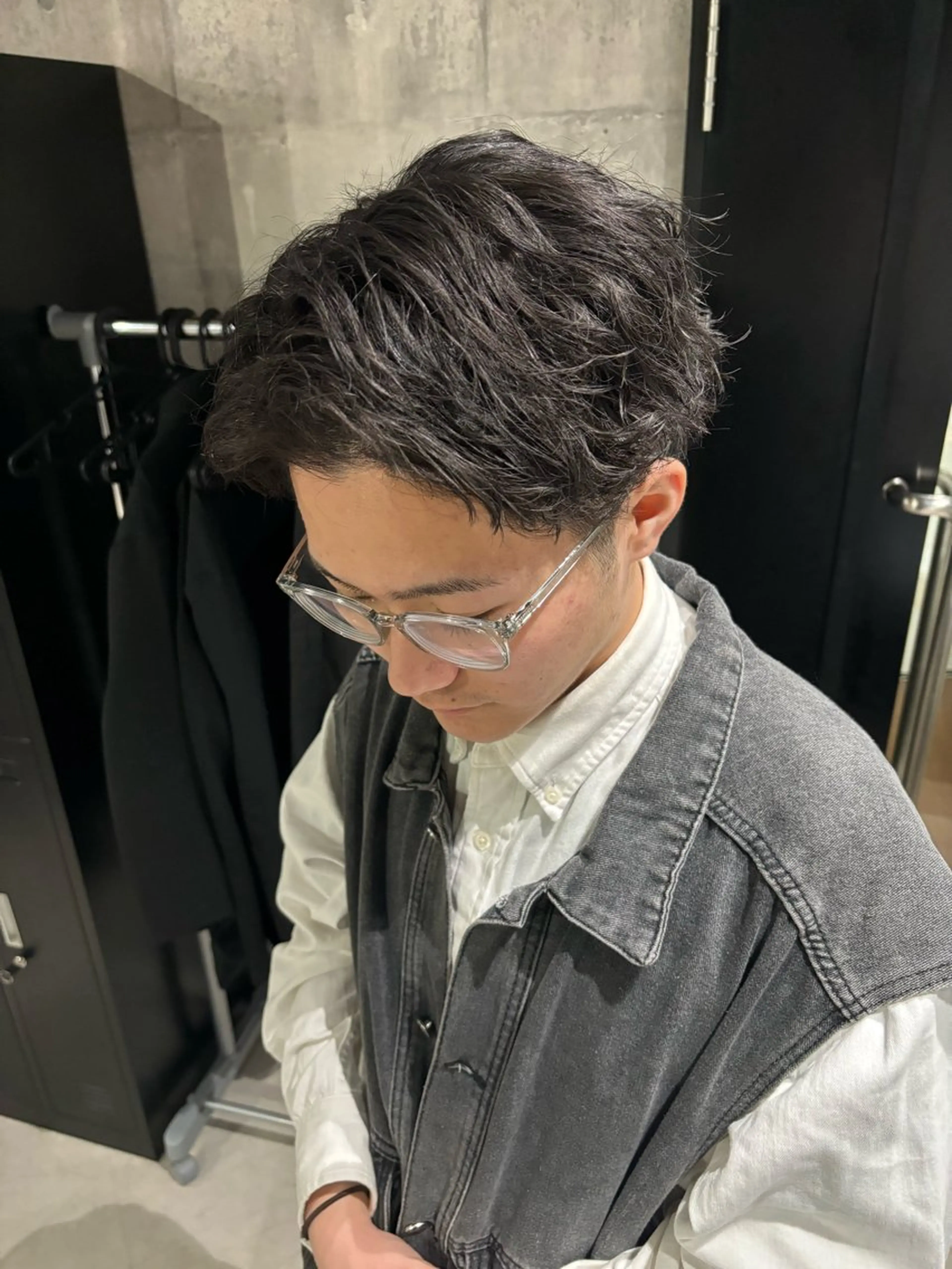 パーマ メンズ メンズパーマ メンズショート _white【京橋店】所属・_WHITE / KENTOのヘアスタイル