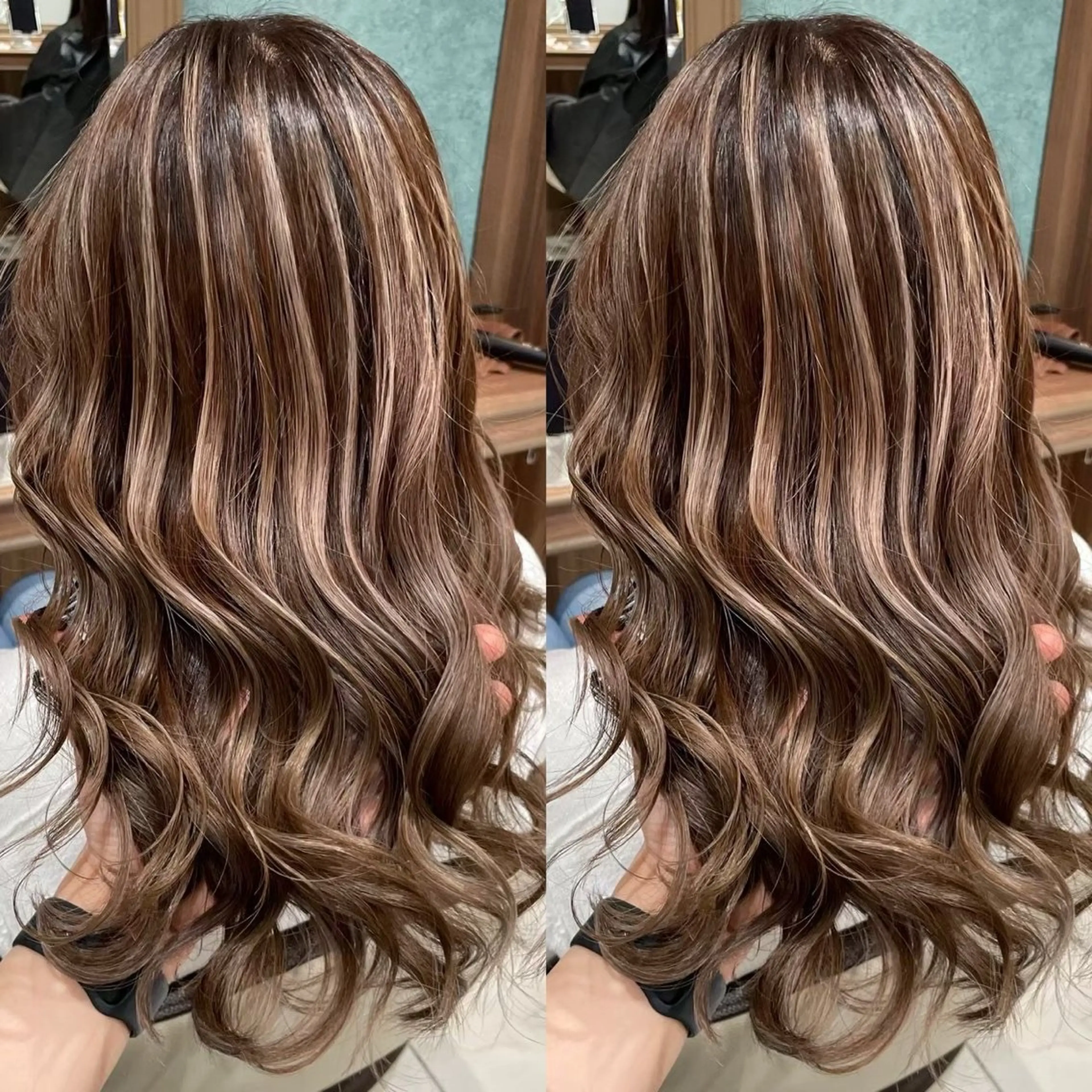 ロング ハイライト ヘアカラー トリートメント 🦋透明感/艶髪/ レイヤー/Ryugaのヘアスタイル