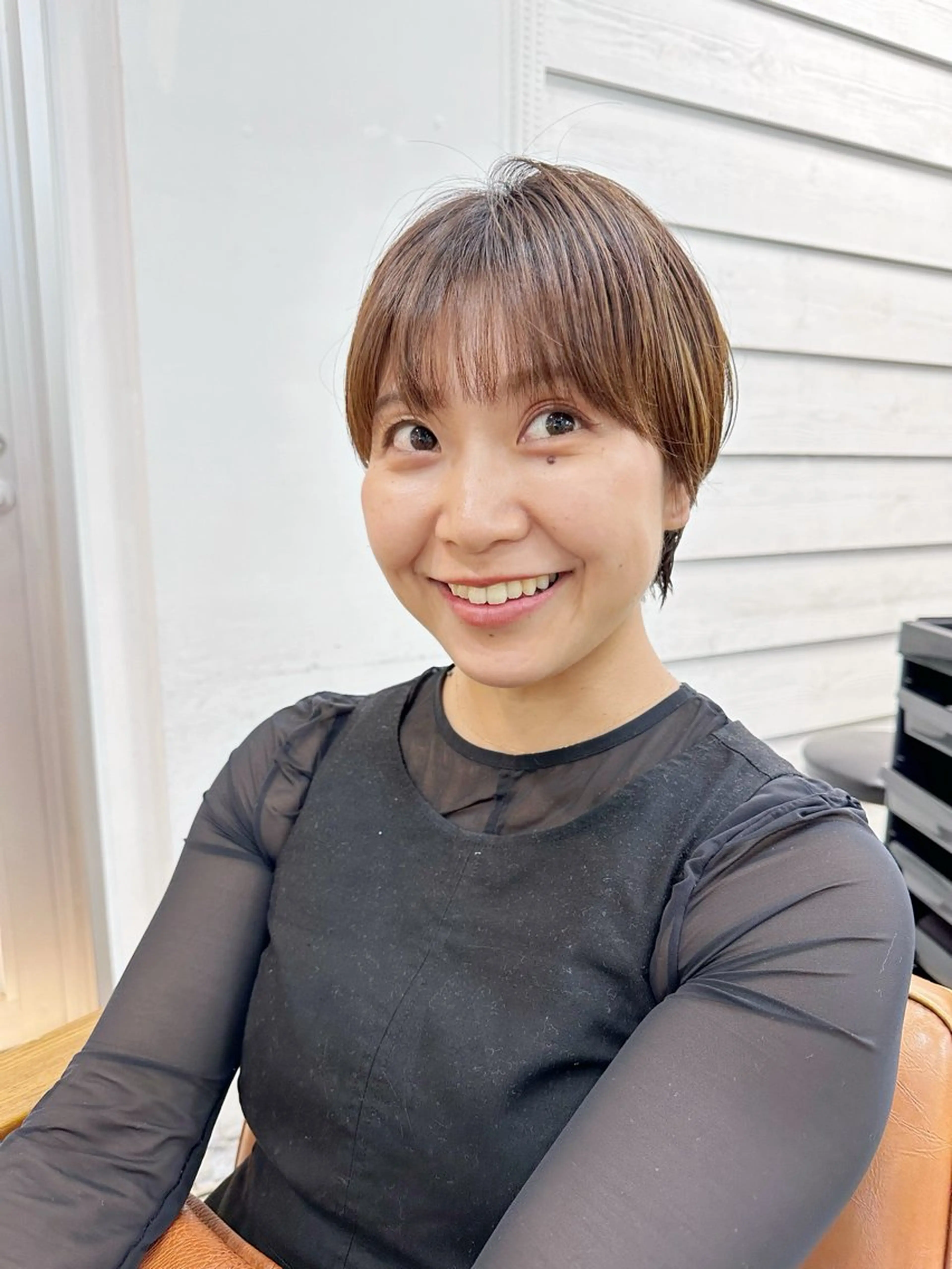 ショート ショートボブ ハンサムショート ボブ くせ毛 ショートヘア カット newline銀座所属・銀座ショート/ 大人ショート/金子涼のヘアスタイル