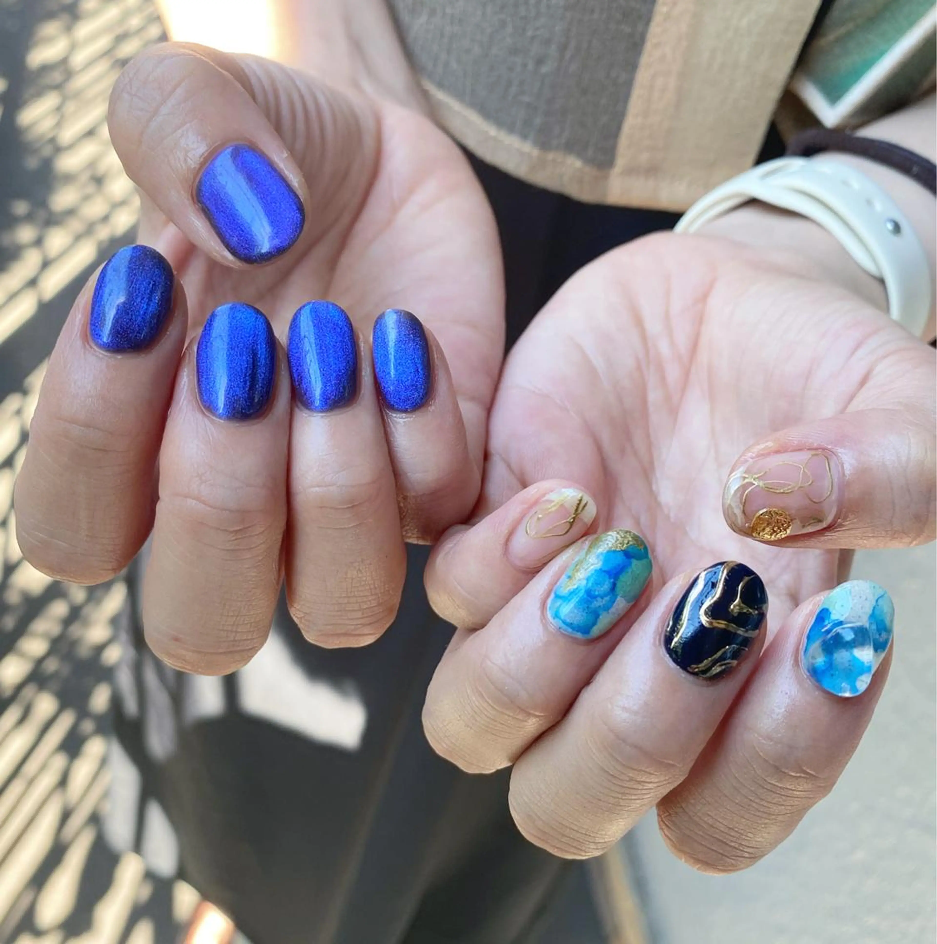 ネイル アートネイル 氷ネイル・うるうるネイル 韓国ネイル マグネットネイル ニュアンスネイル To Me Nail所属・🩵 mei🩵のネイルデザイン