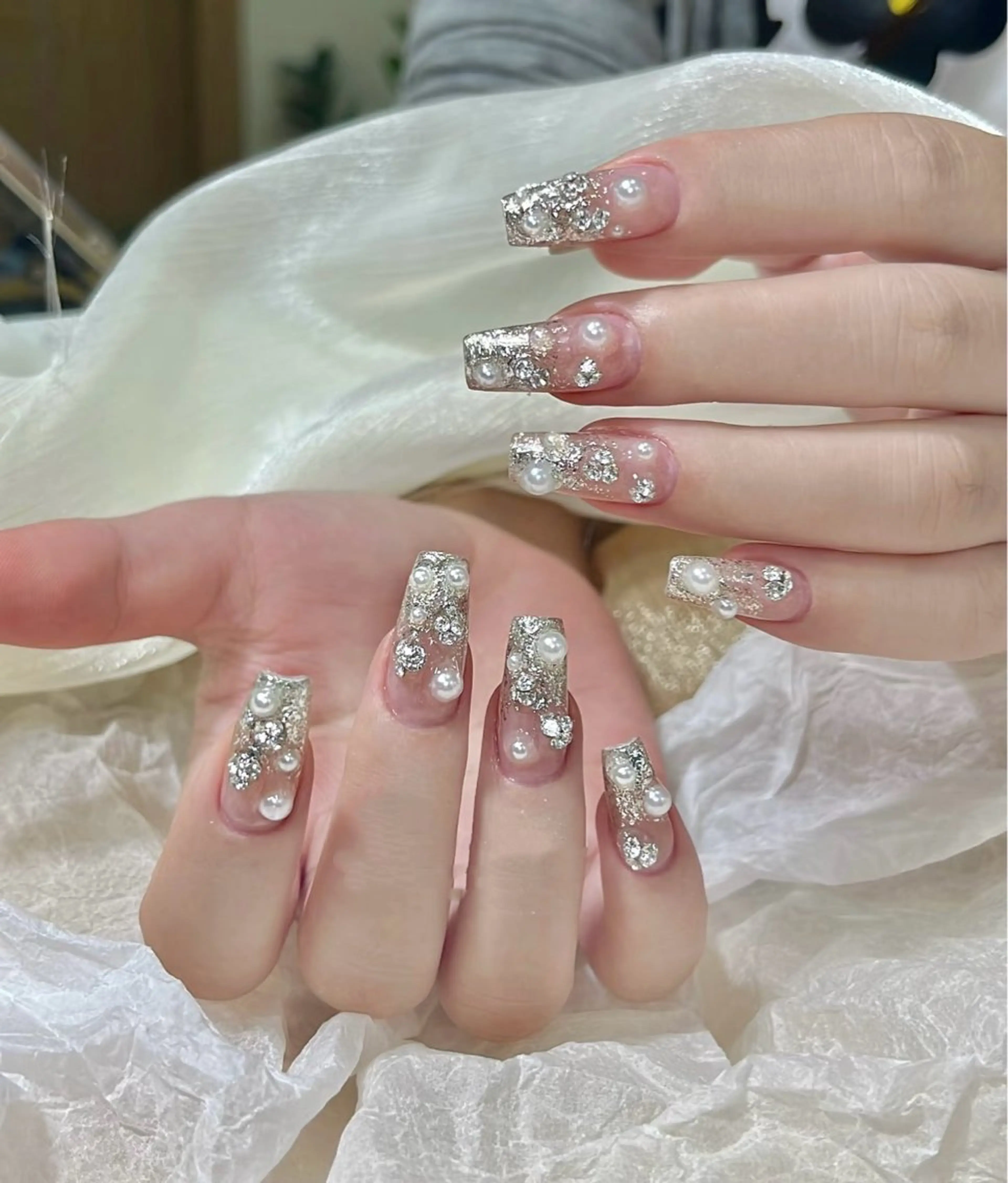 ネイル アートネイル オーロラネイル チークネイル 長さ出し フットネイル ハンドネイル Blossom nail【ブラソンネイル】所属・Blossom nail_Yuniのネイルデザイン