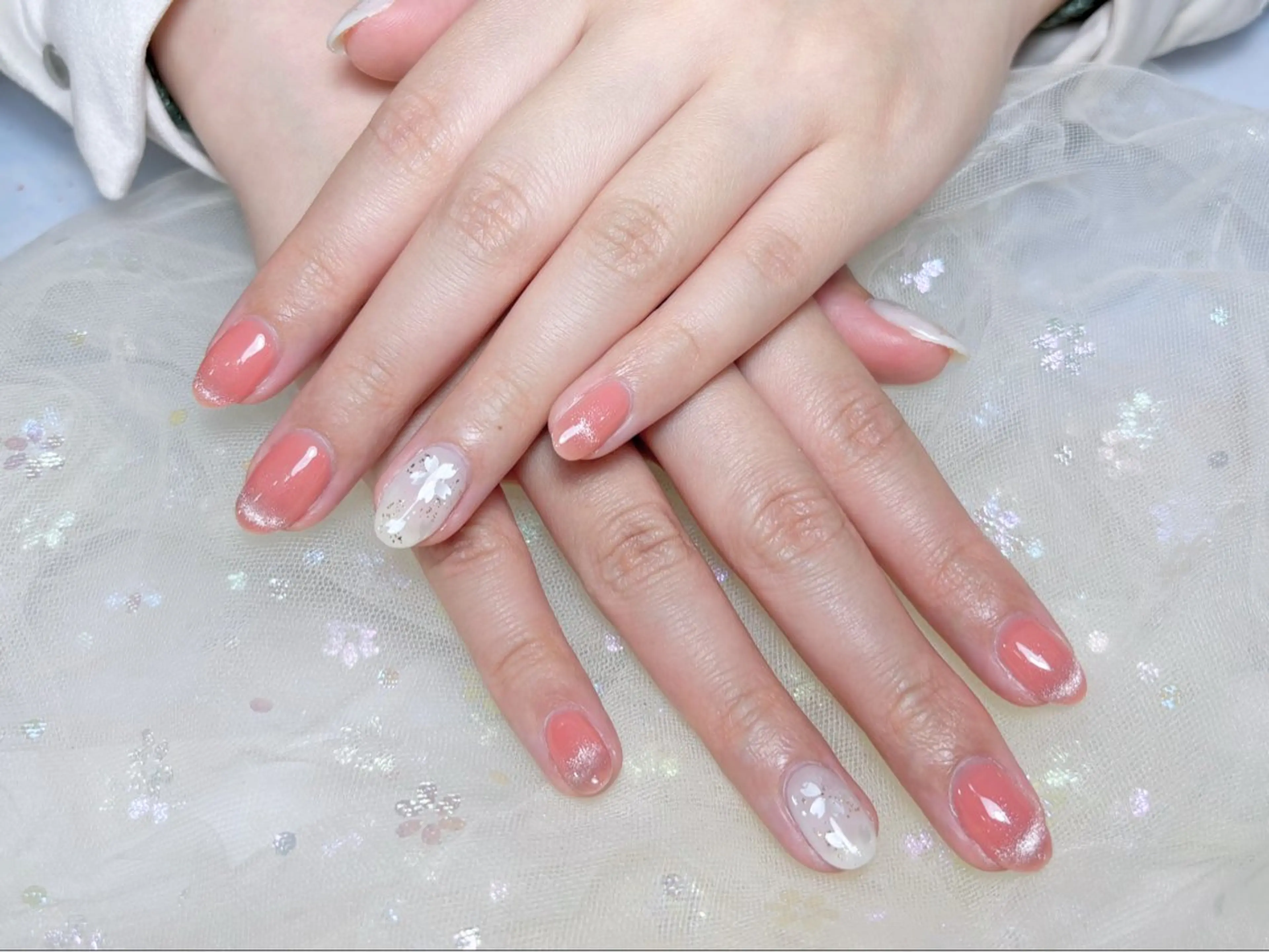 ネイル ハンドネイル H3 Nail Tsuki🦋💙のネイルデザイン