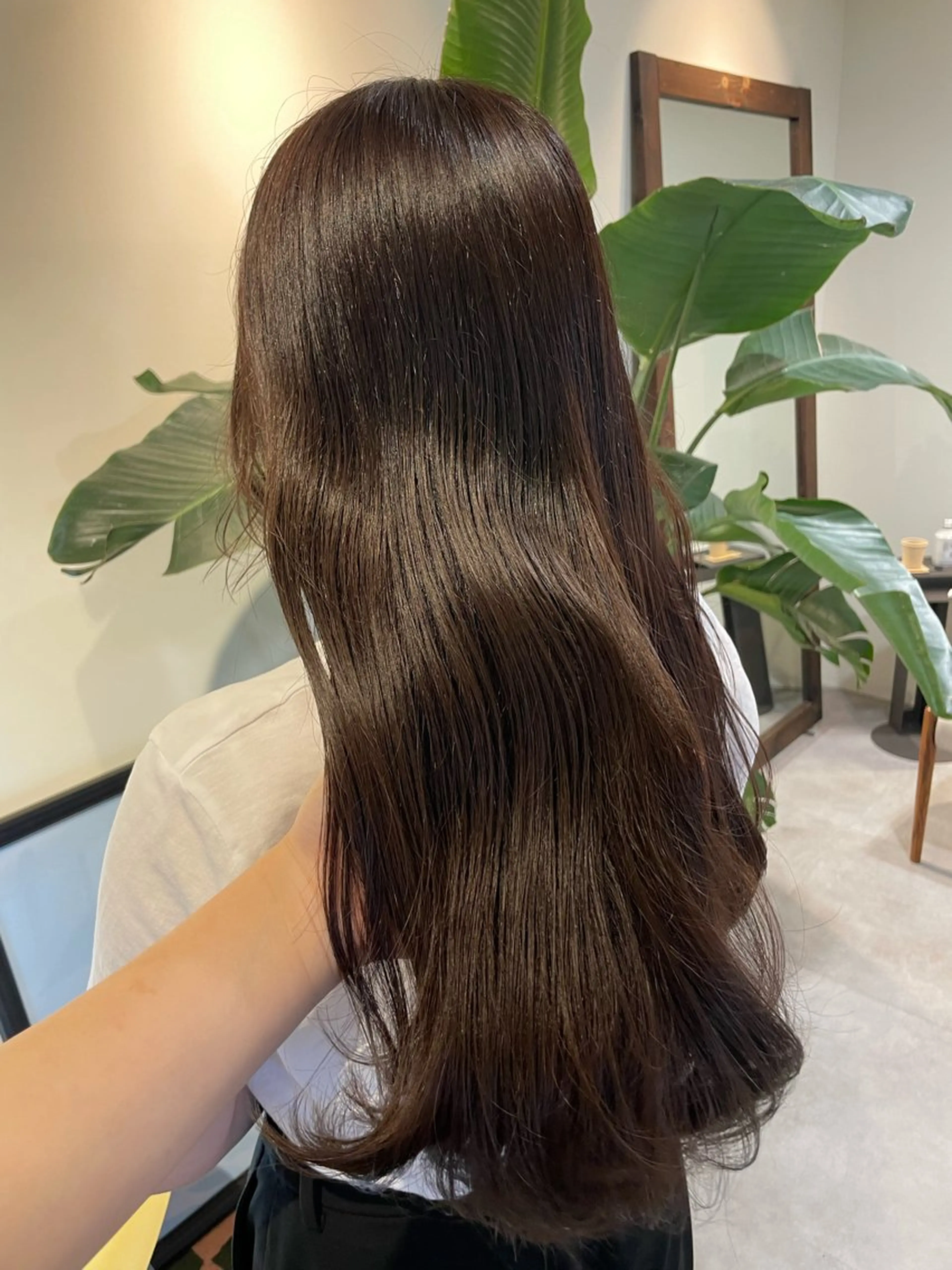 ロング カラー ブラウンカラー 若月 あやかのヘアスタイル