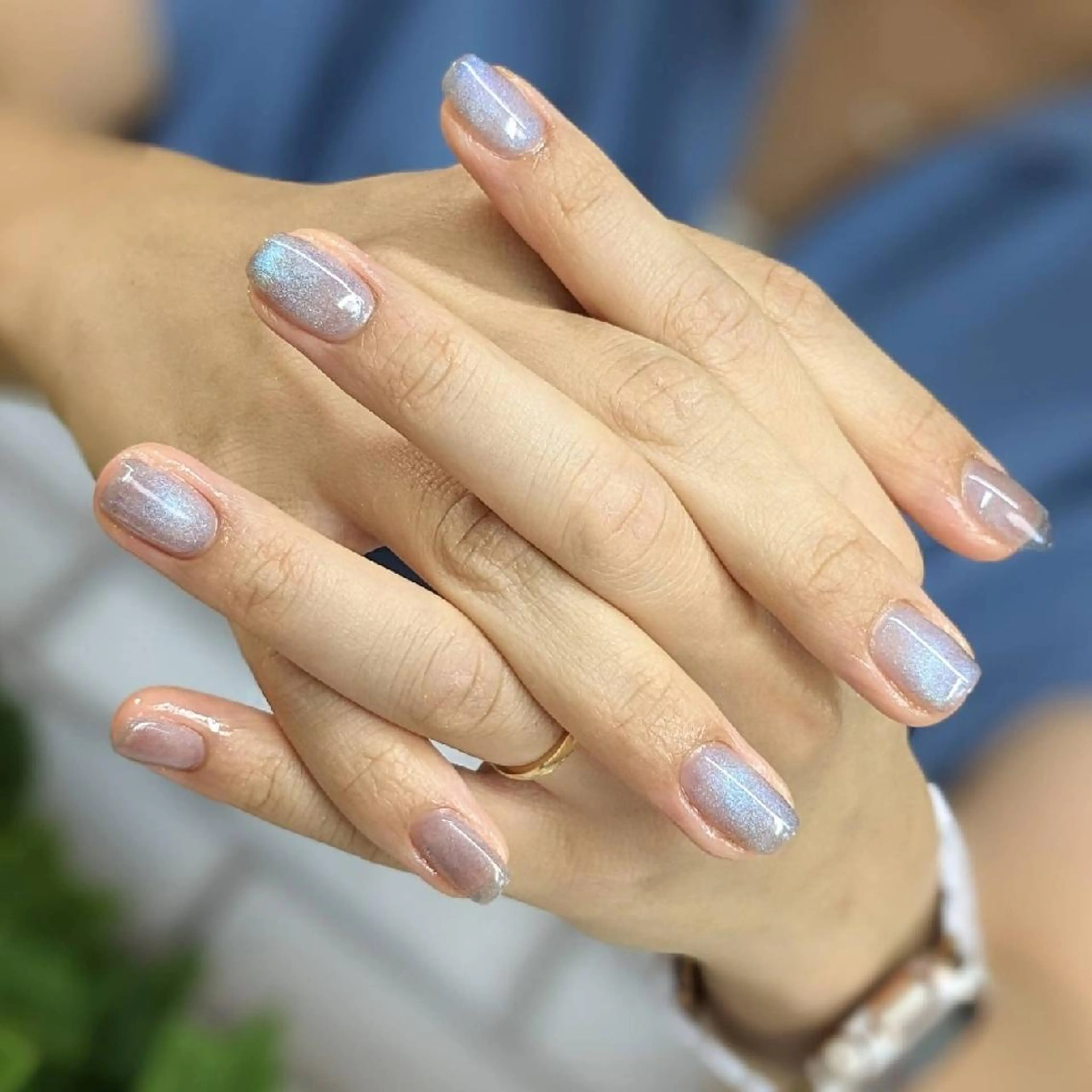 ネイル クリアネイル マグネットネイル ワンカラーネイル ハンドネイル ネイルサロンベルティ .keikoのネイルデザイン