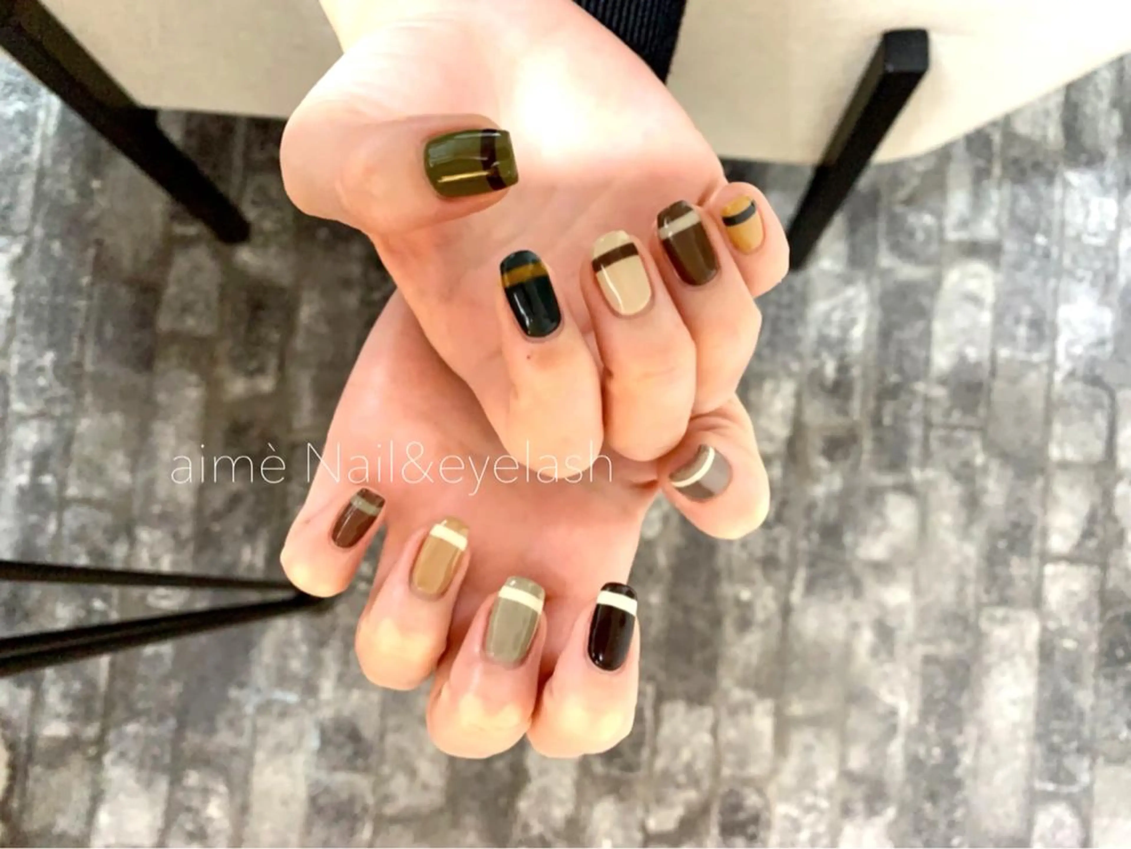 ネイル 冬ネイル aime 中崎町のネイルデザイン