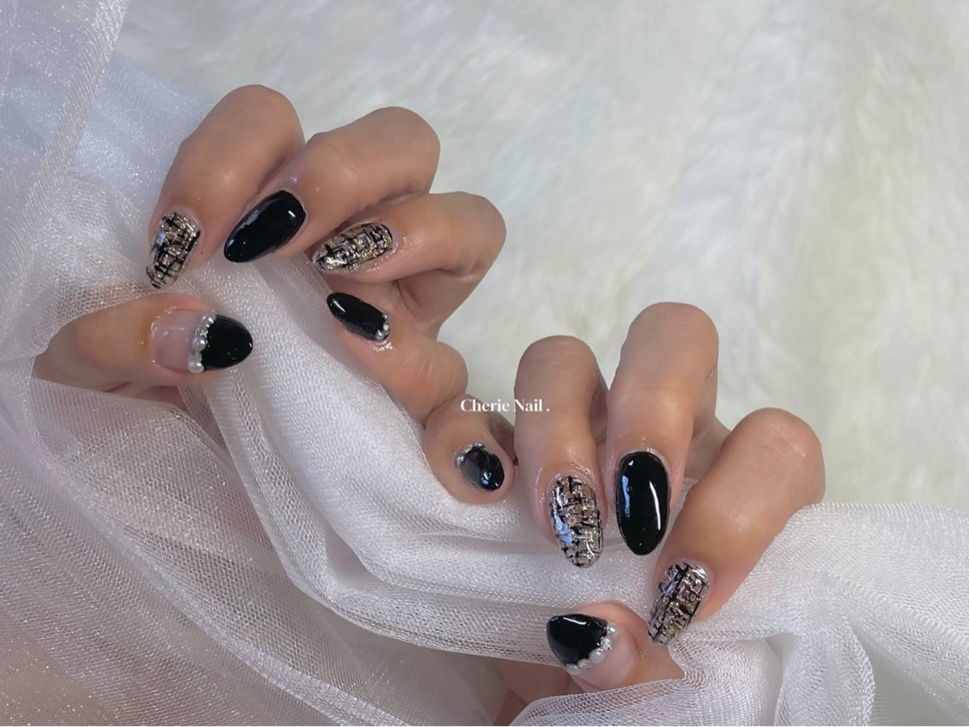 ネイル ツイードネイル Cherie Nailのネイルデザイン
