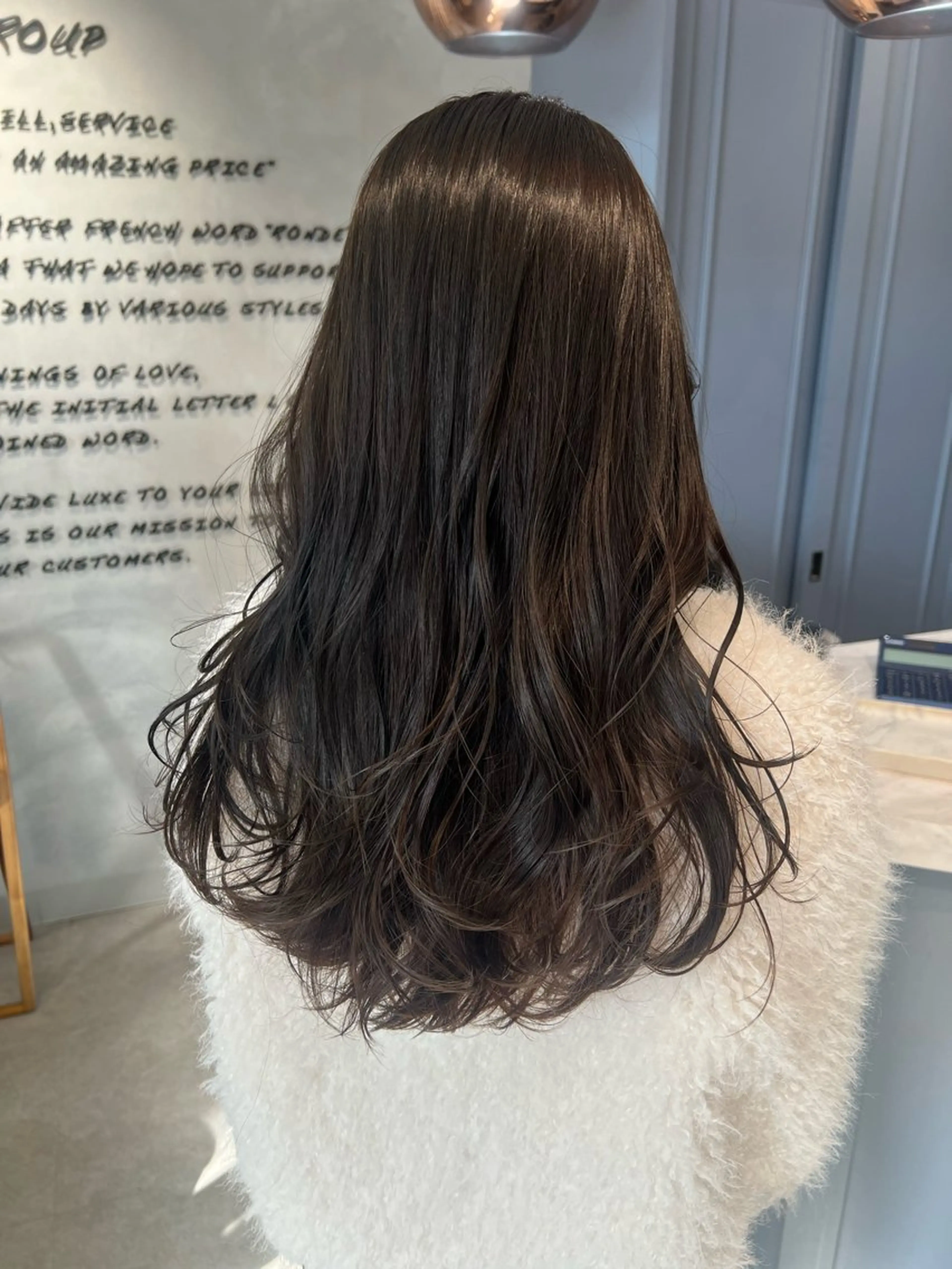 セミロング カット ヘアカラー トリートメント 韓国レイヤー/顔周り /縮毛矯正/羽田航のヘアスタイル