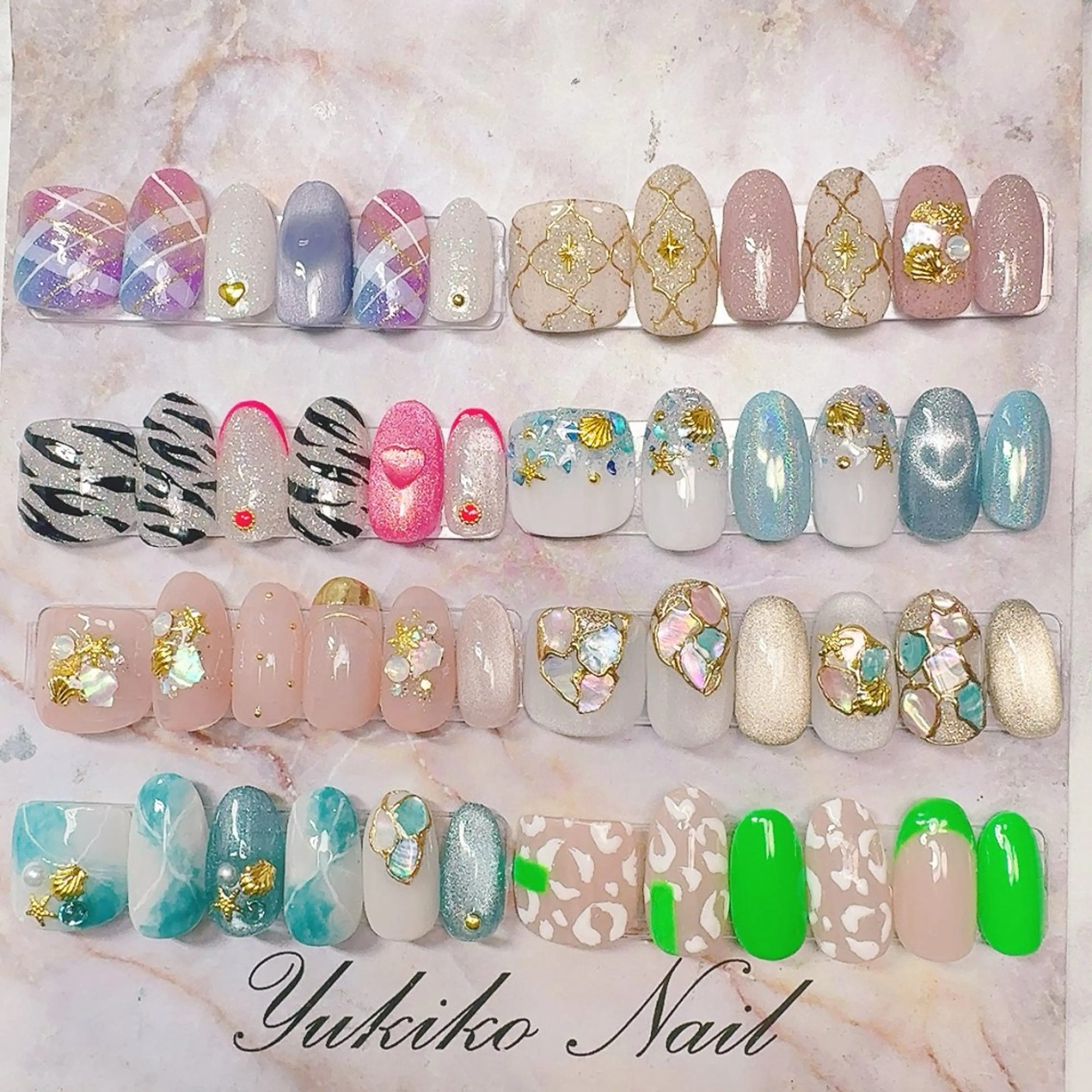 ネイル フットネイル おそろいネイル 夏ネイル ユキコ ネイルのネイルデザイン