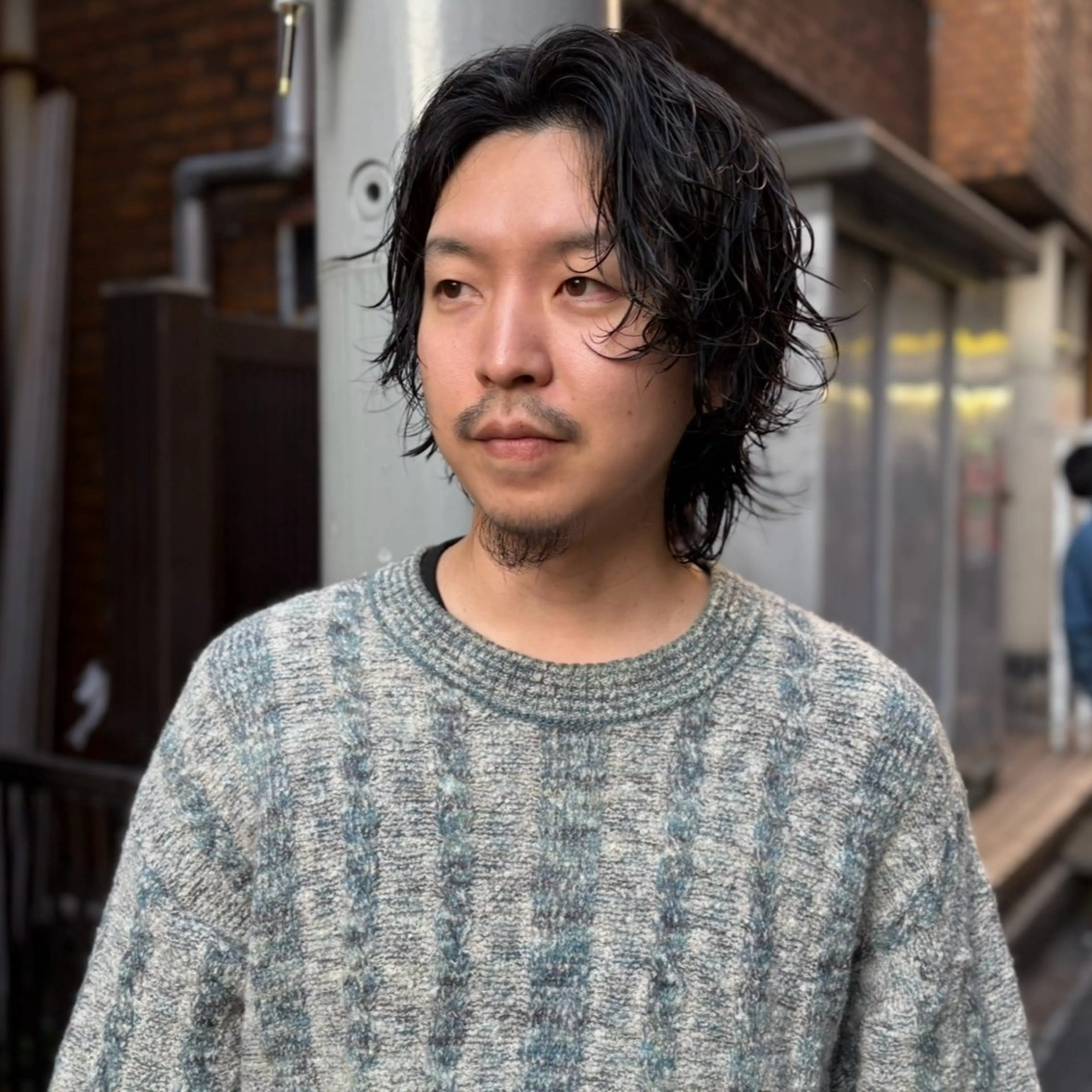 ミディアム パーマ メンズ 服に合うお洒落ヘア /GLOP リュートのヘアスタイル