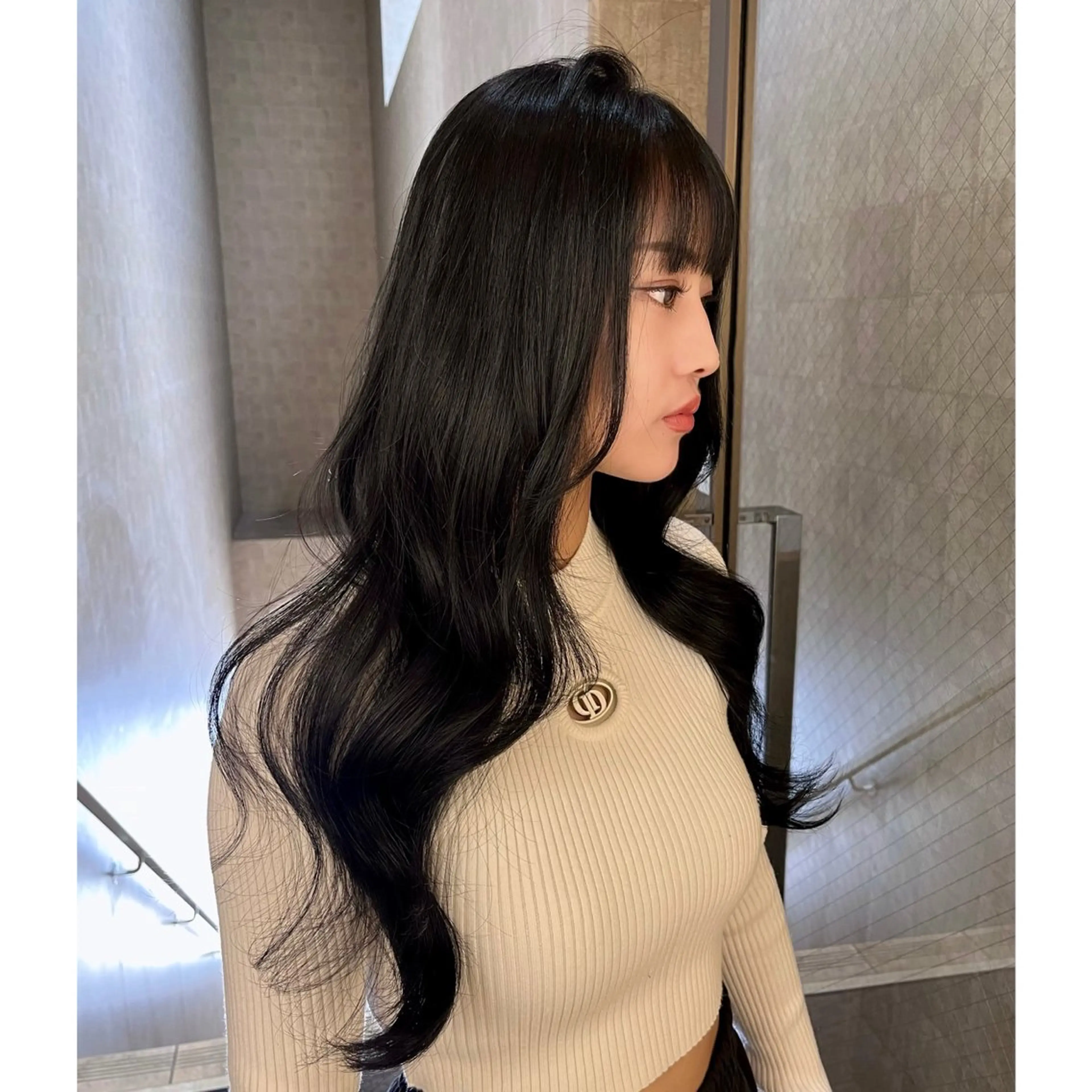 ロング カラー CARE所属・🩷珠梨【韓国ヘア】 【顔周りカット】のヘアスタイル