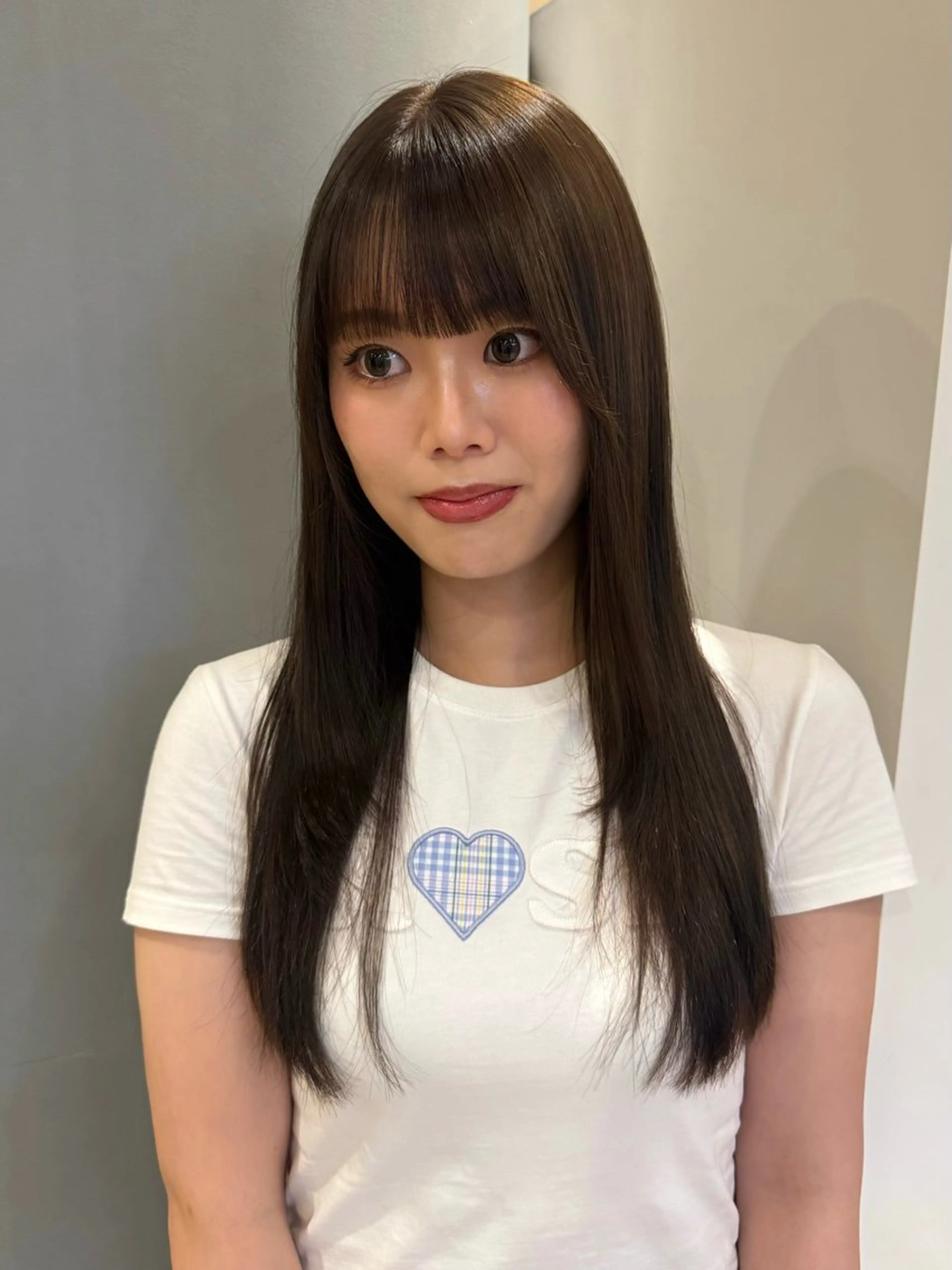 ロング カラー 顔周りカット カット ヘアカラー lot Karen / 心斎橋のヘアスタイル