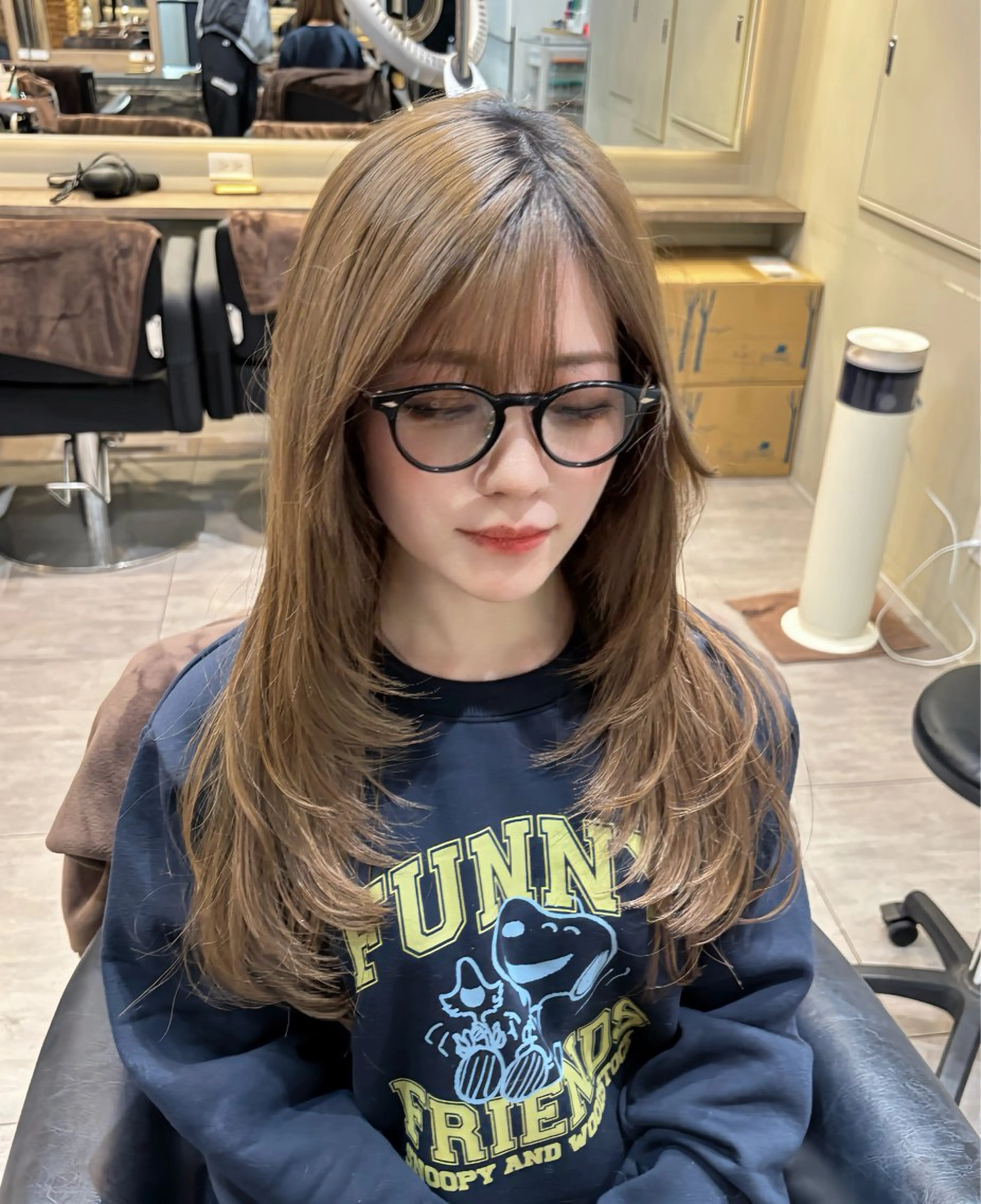 ロング シールエクステ エクステ レイヤーカット エクステ エクステ/ハイトーン レイヤーHIROのヘアスタイル