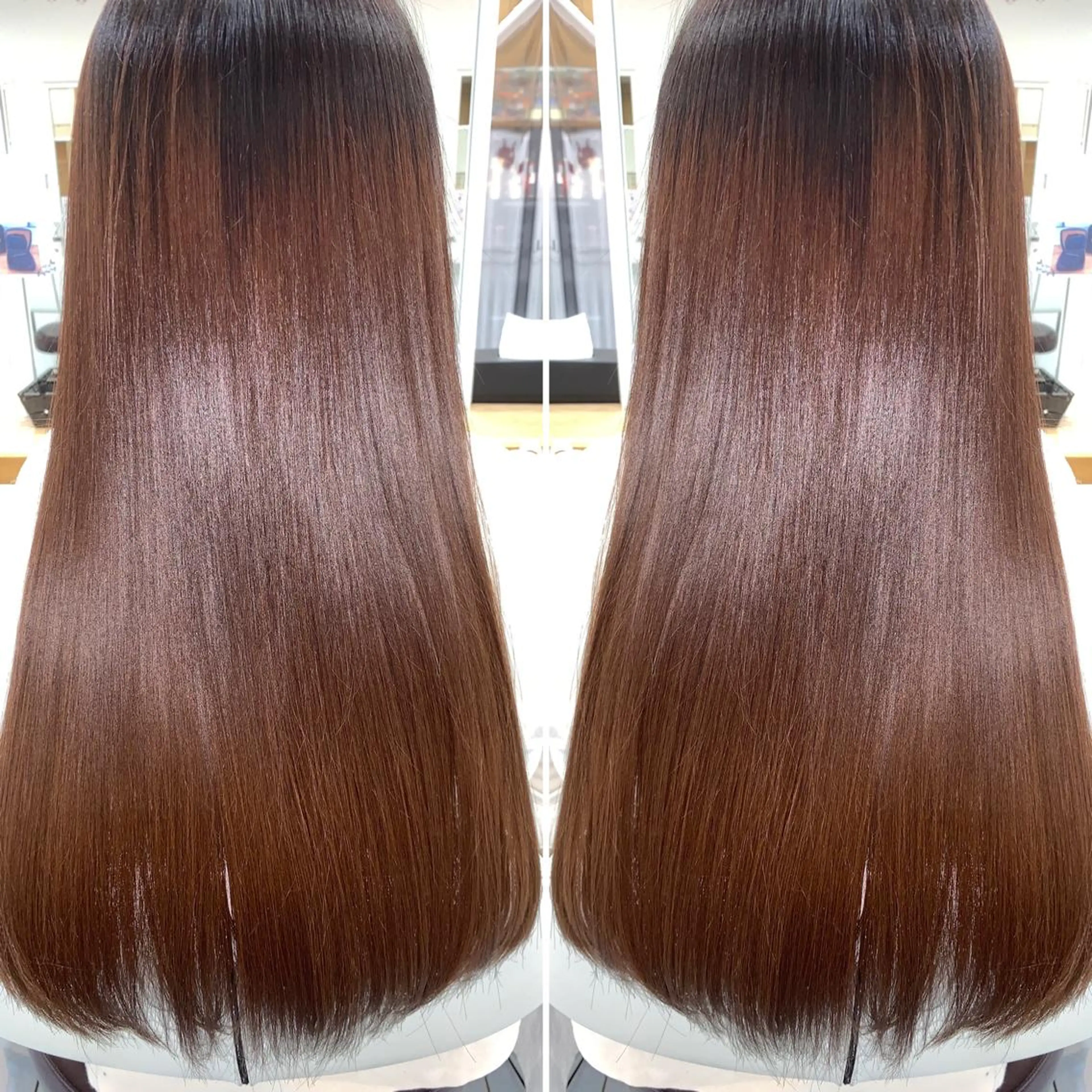 ロング パーマ ストレートパーマ カット 縮毛矯正 髪質改善/縮毛矯正 /ブリーチ矯正/岡部のヘアスタイル