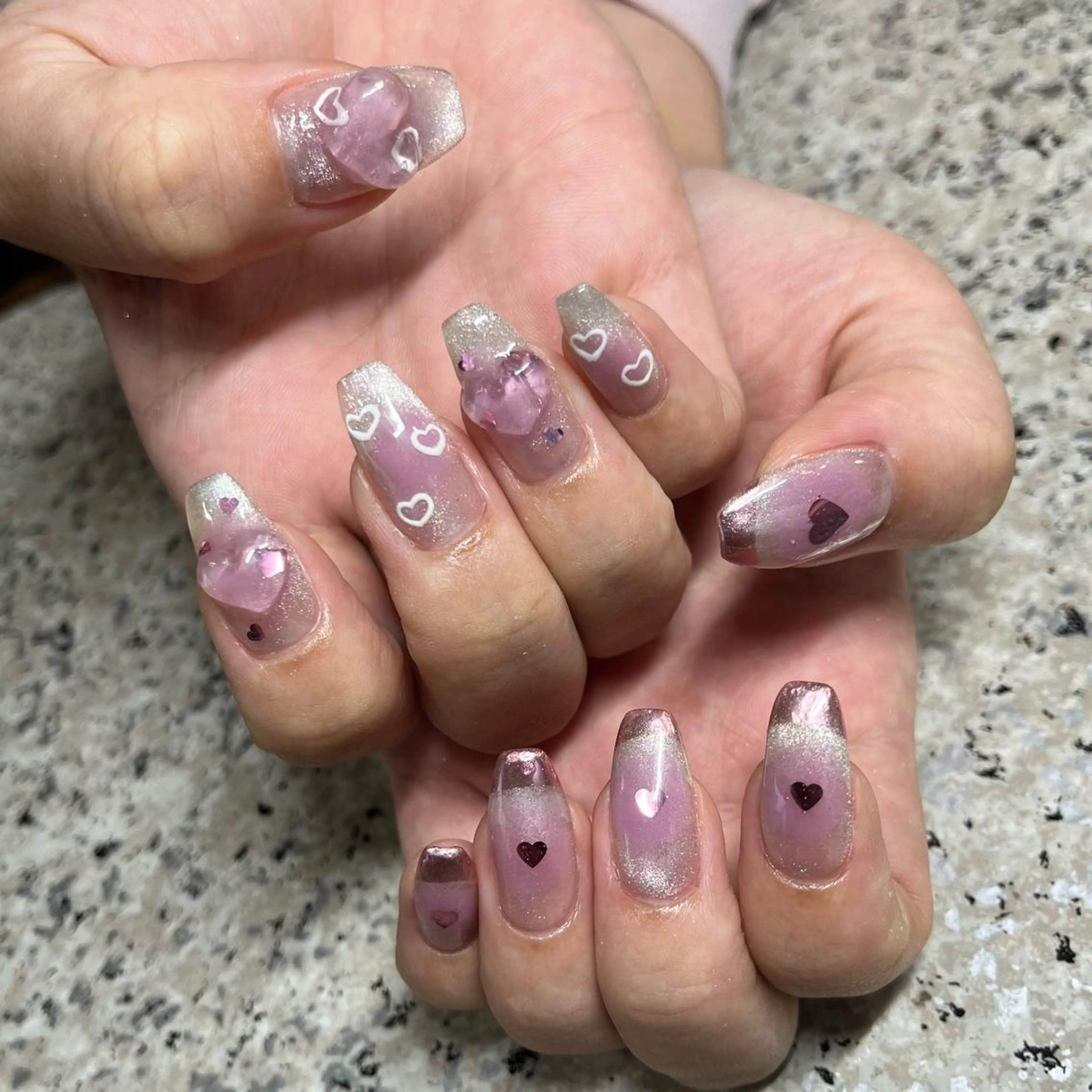 ネイル ハート nailsalon maluriのネイルデザイン