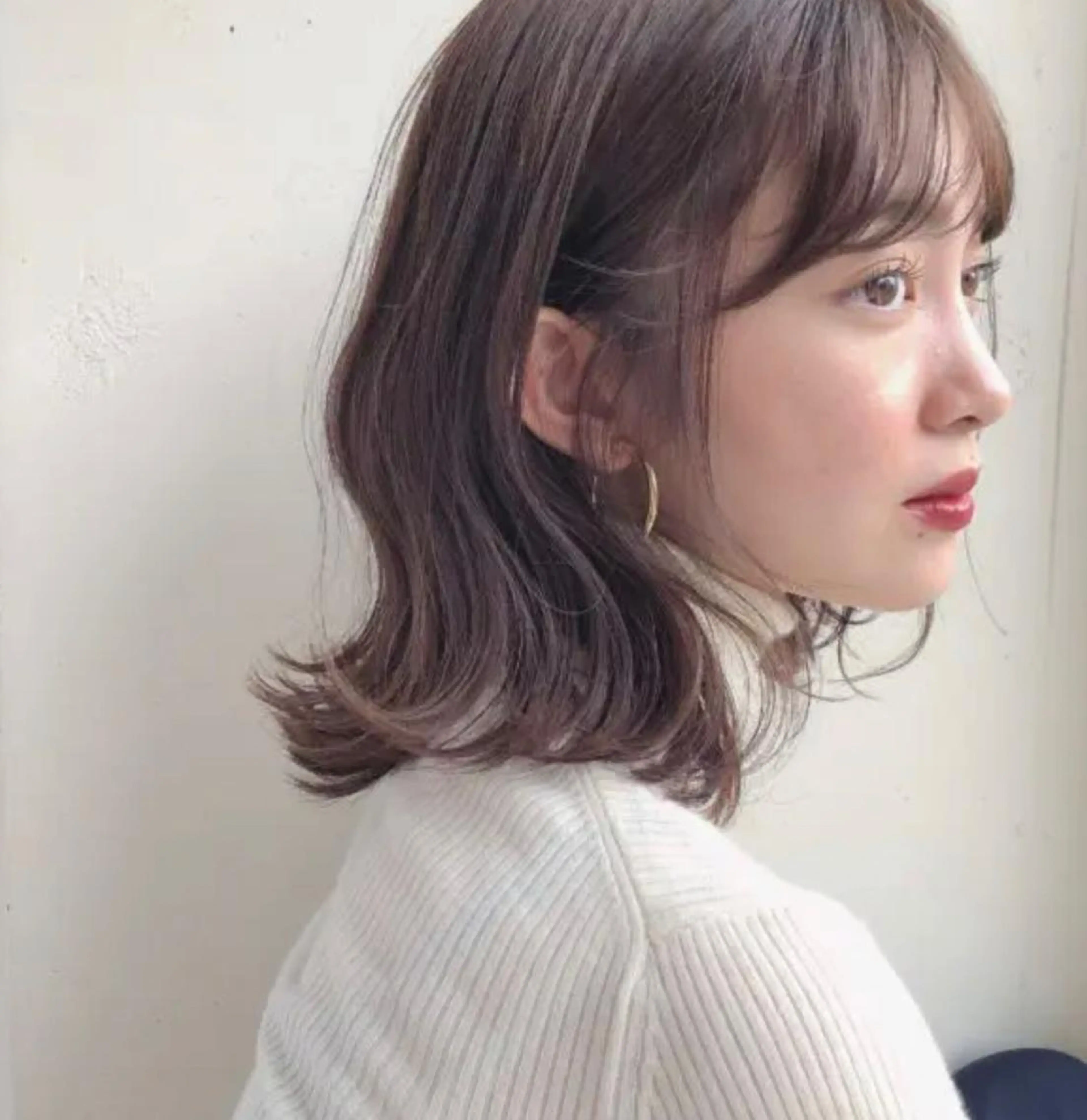 ミディアム カラー アッシュ ラベンダーカラー ラベンダーアッシュ Hair Muse'e所属・永富 那於のヘアスタイル