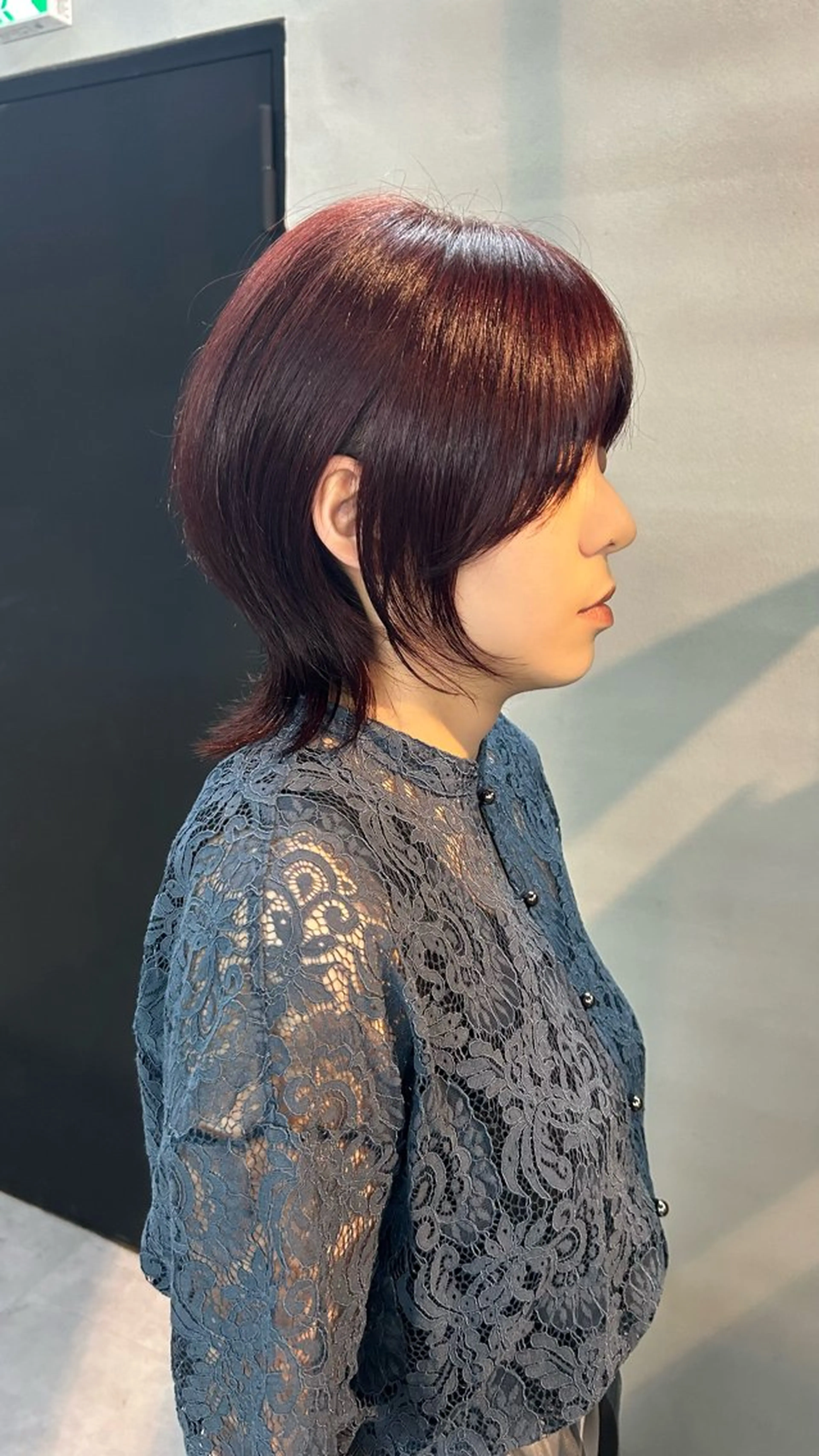 ショート カラー ブリーチ ダブルカラー ブリーチなしカラー レッドカラー ショートヘア カット ヘアカラー トリートメント 柏 ウルフ/レイヤー 田中佐和🐺のヘアスタイル